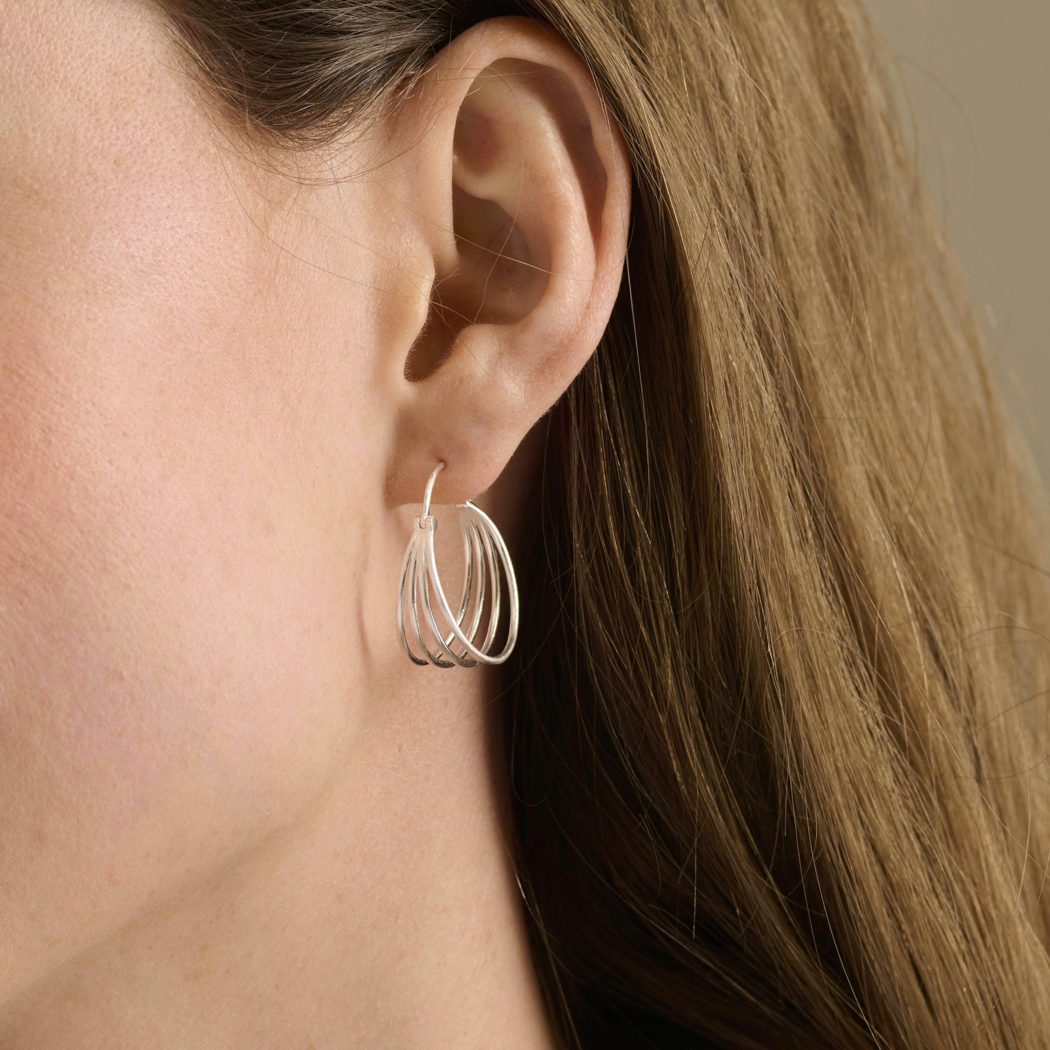 Midnight Sun Earrings fra Pernille Corydon i Forgylt-Sølv Sterling 925