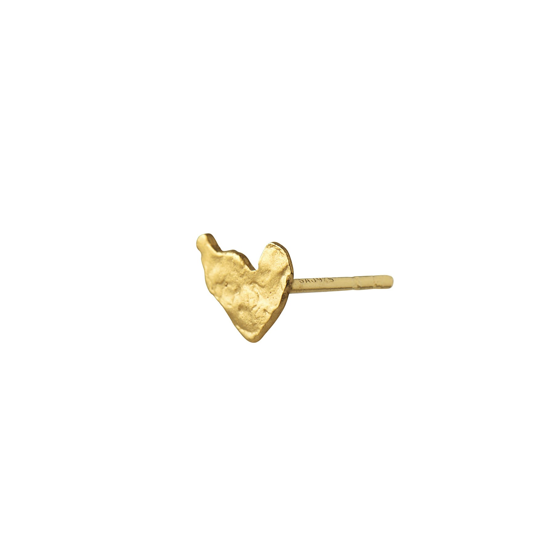Petit Gold Splash Earring Disco Heart fra STINE A Jewelry i Forgyldt-Sølv Sterling 925