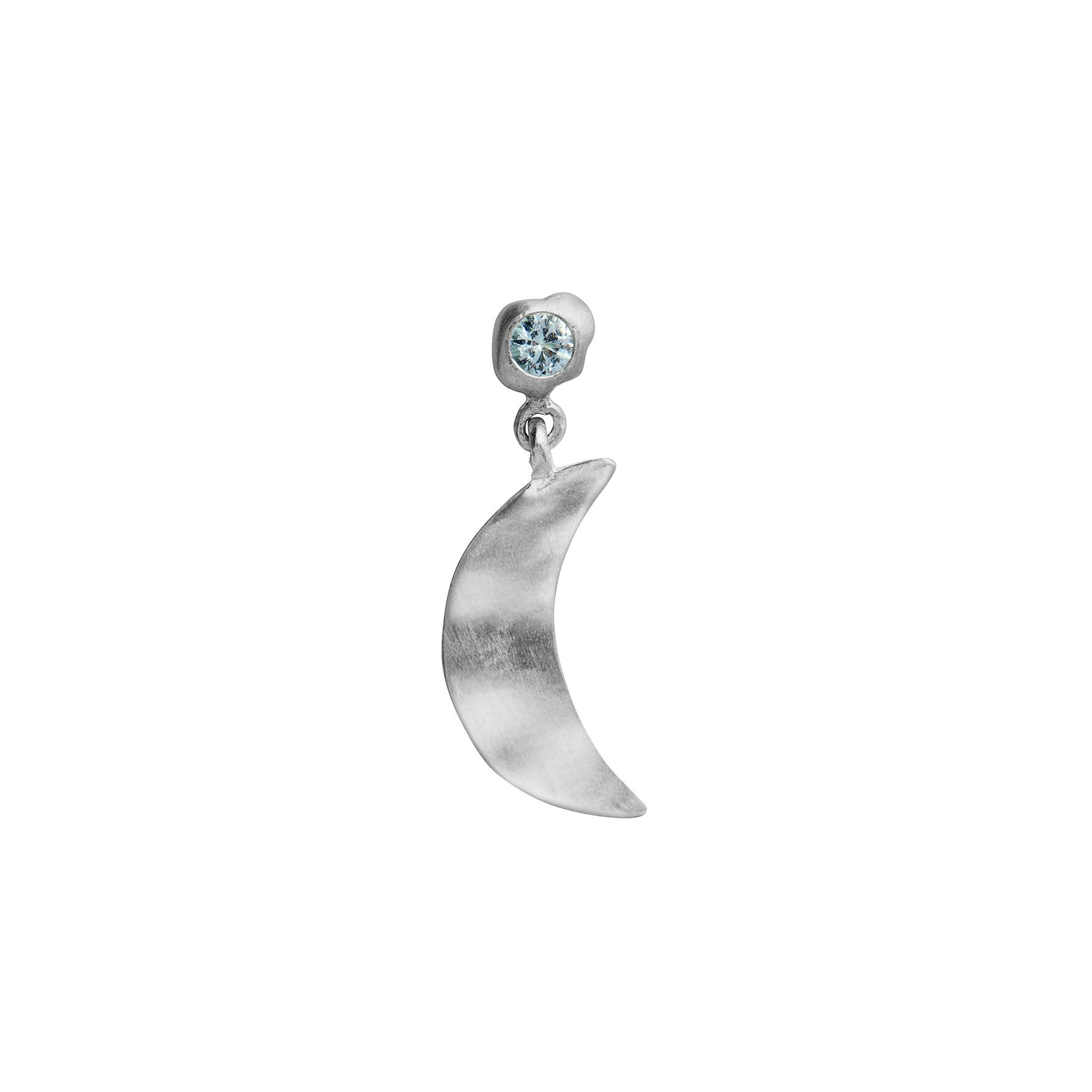 Big Dot Bella Moon with Blue Lagune Stone från STINE A Jewelry i Silver Sterling 925