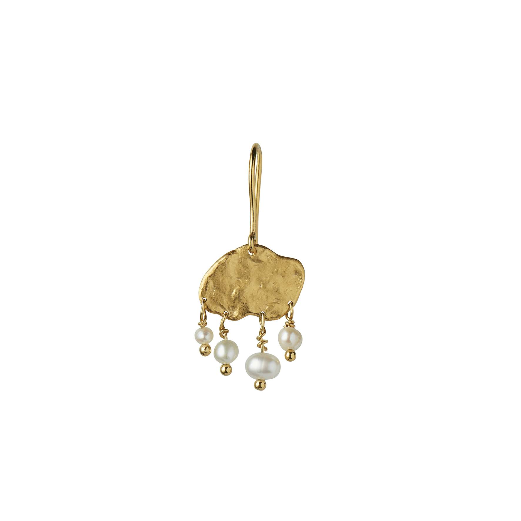 Big Gold Splash Earring – Elegant Pearls fra STINE A Jewelry i Forgyldt-Sølv Sterling 925