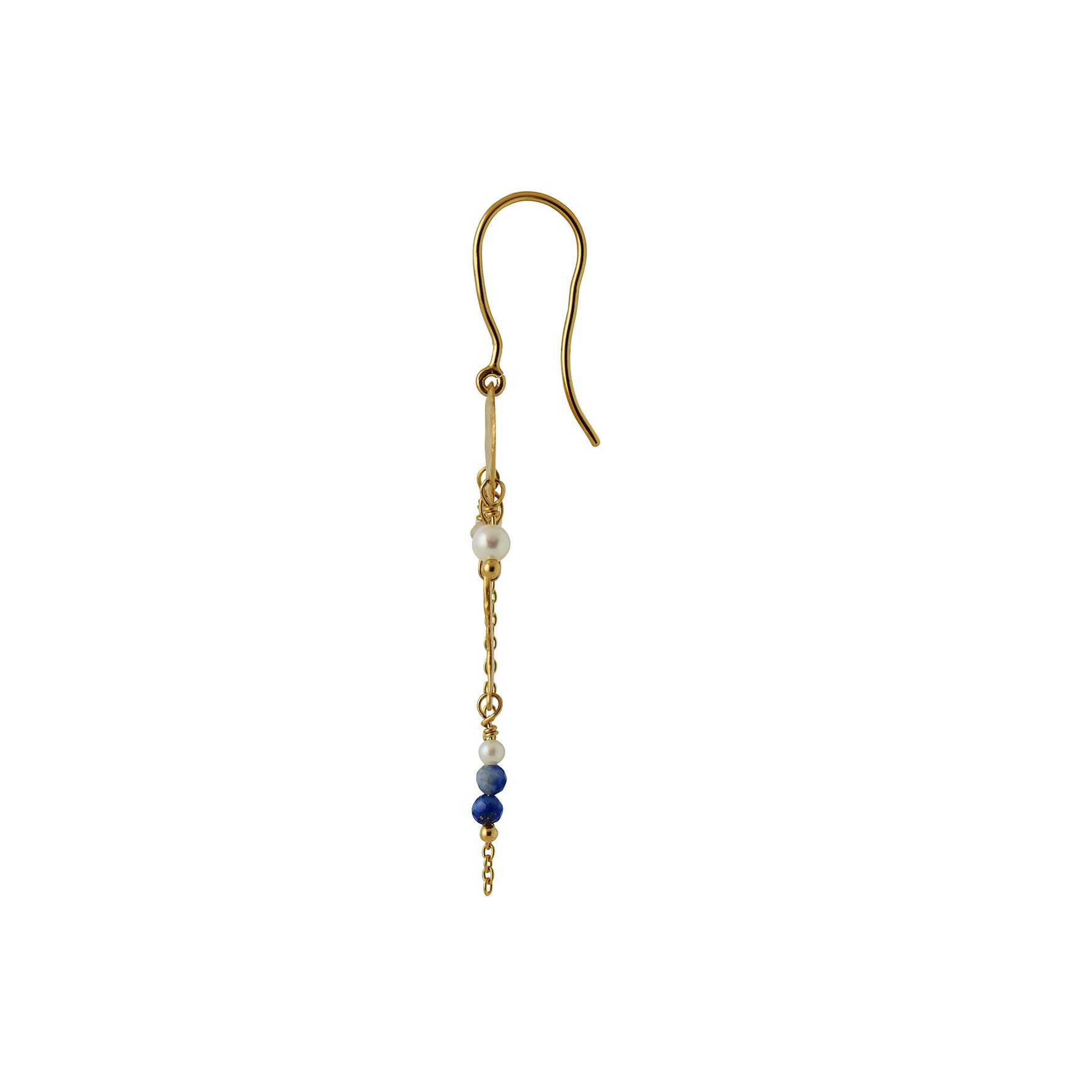 Long Gold Splash Earring – Chain & Color Pop fra STINE A Jewelry i Forgyldt-Sølv Sterling 925