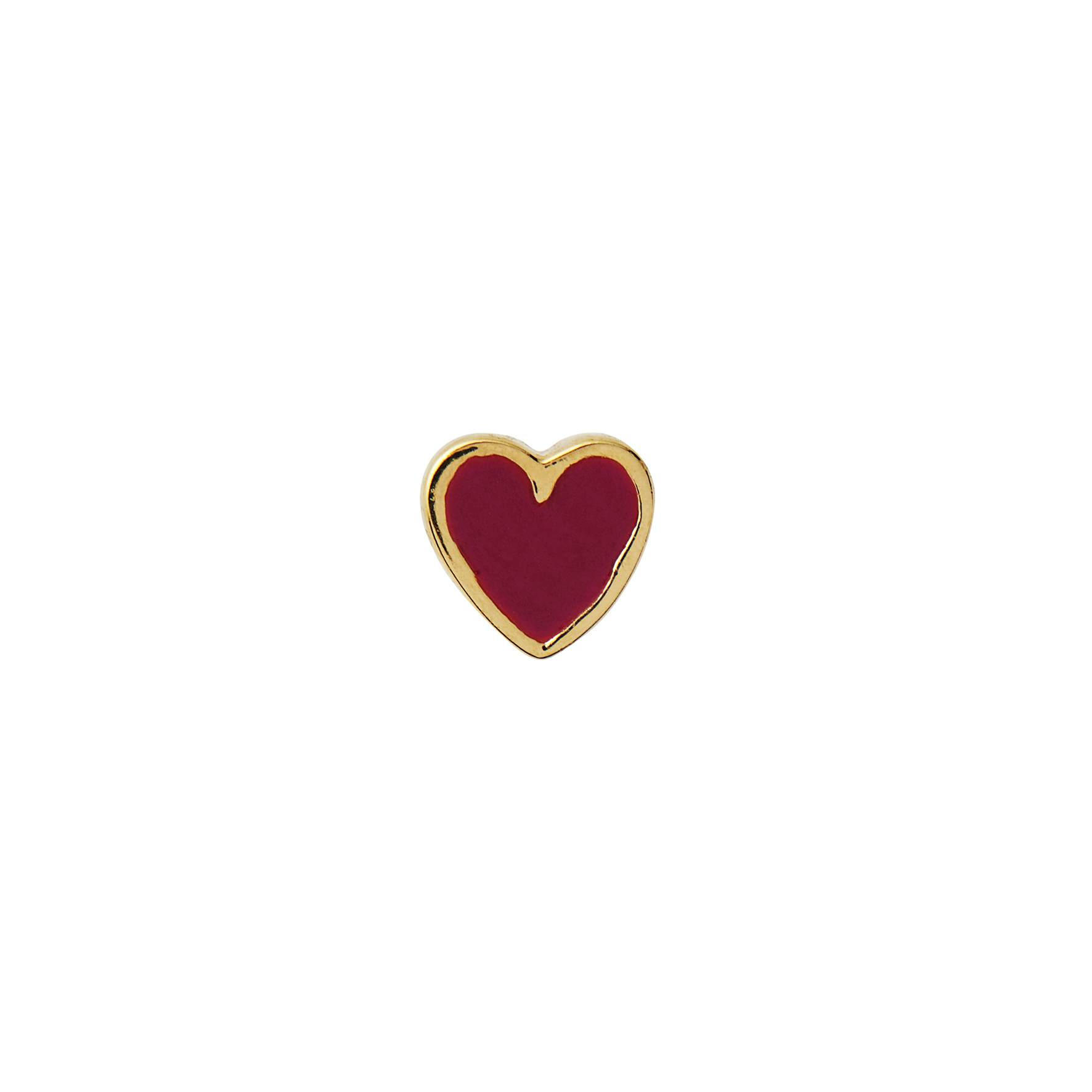 Petit Love Heart Burgundy Enamel fra STINE A Jewelry i Forgyldt-Sølv Sterling 925