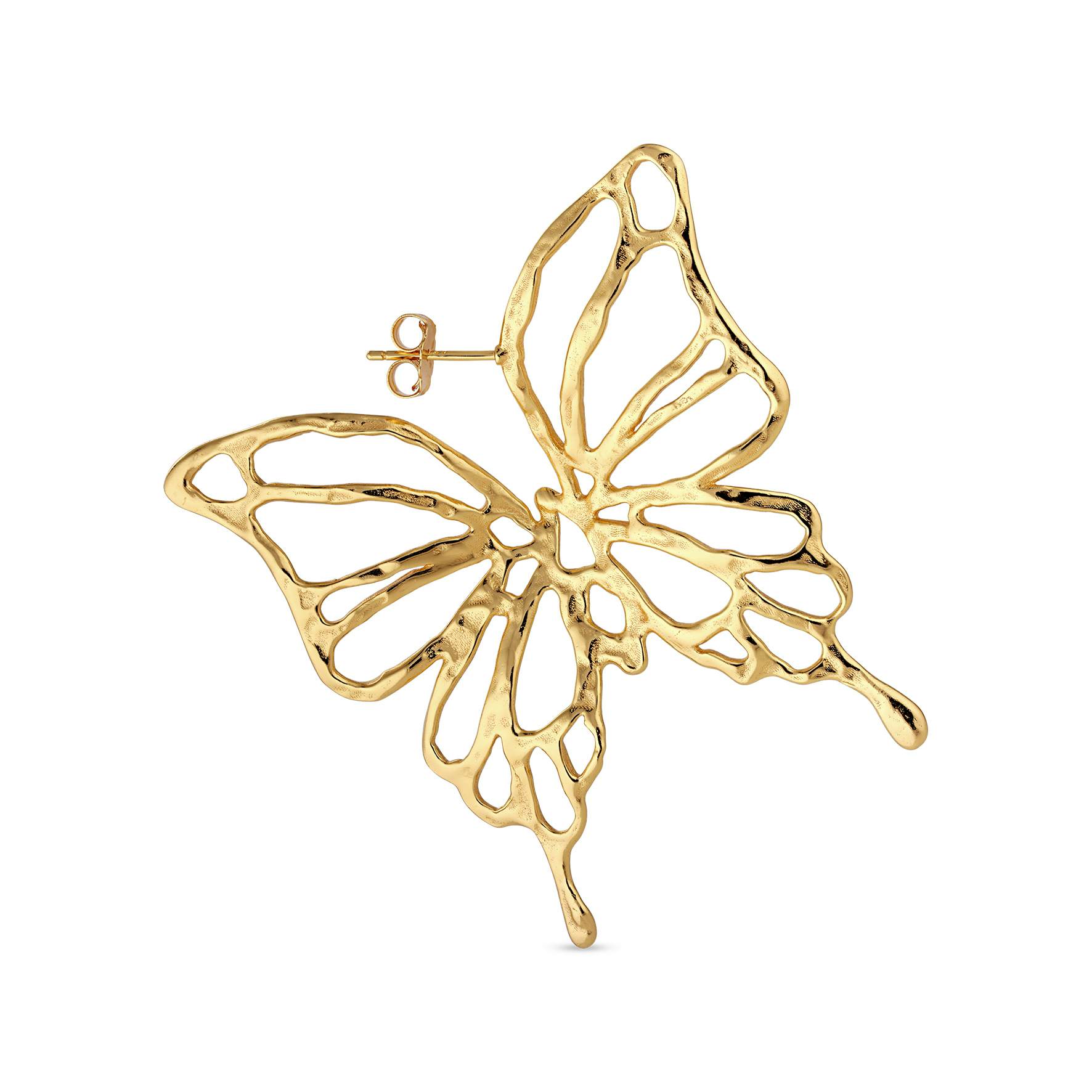 Big Butterfly Earring von Jane Kønig in Vergoldet-Silber Sterling 925