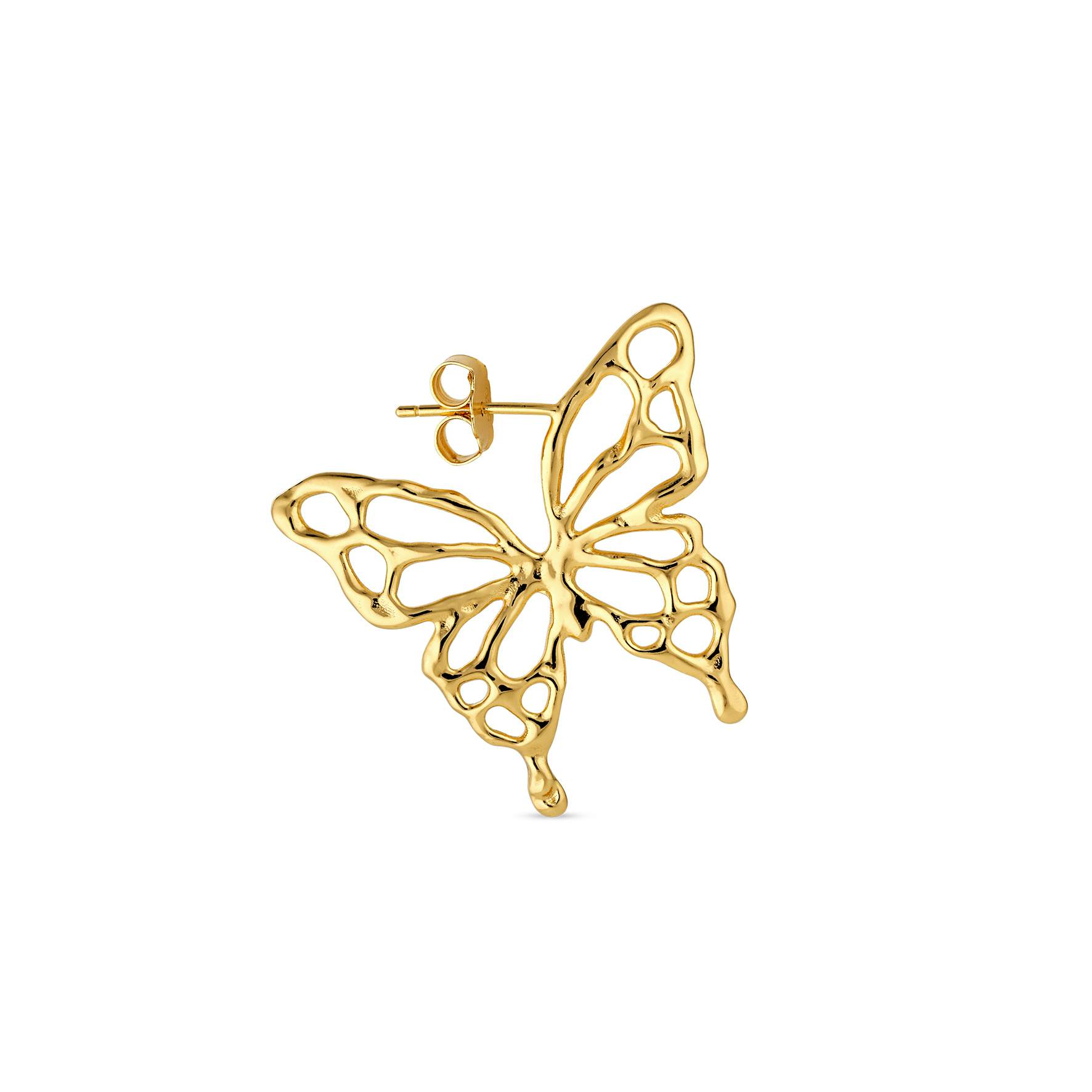 Butterfly Earring von Jane Kønig in Vergoldet-Silber Sterling 925