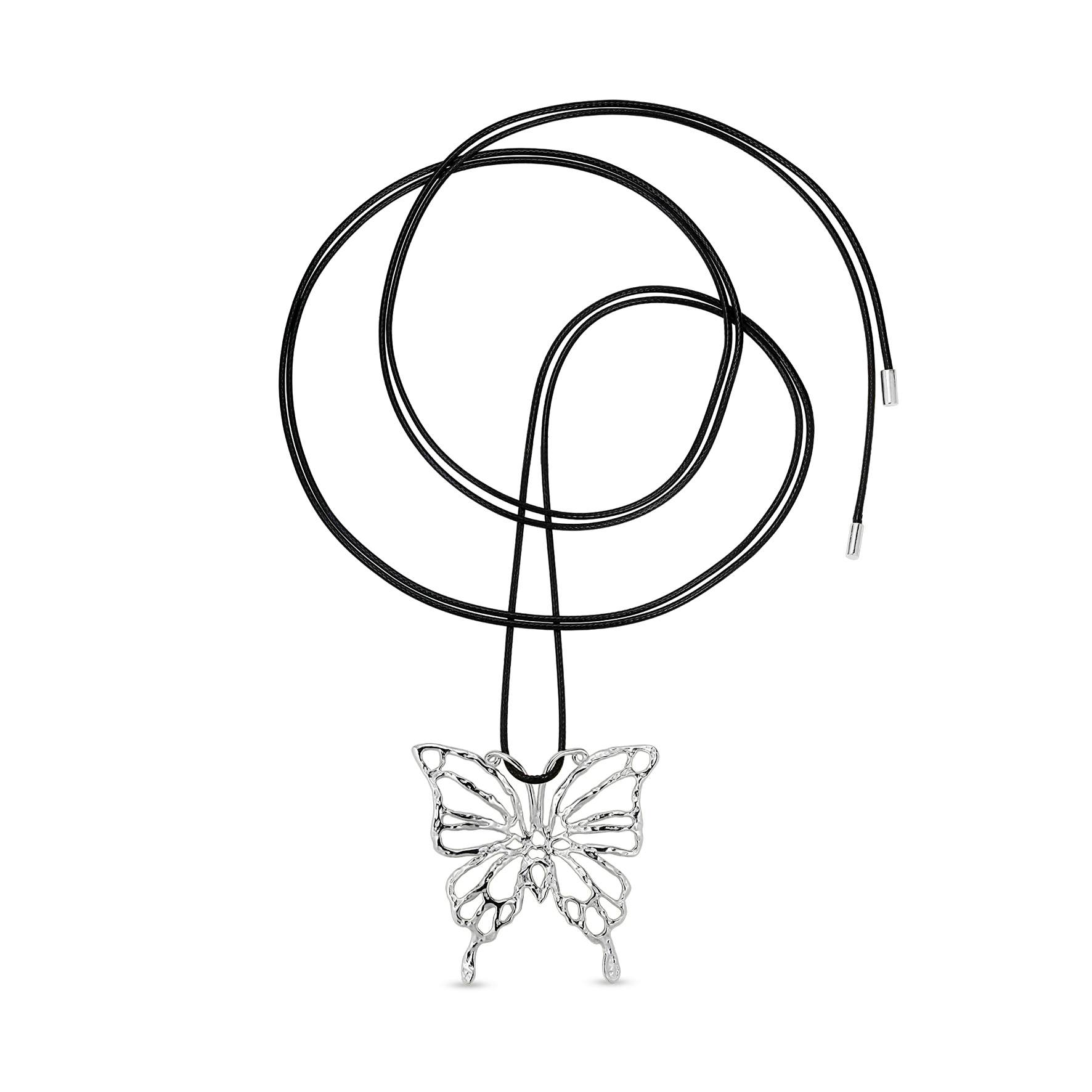 Big Butterfly String Necklace from Jane Kønig in Silver Sterling 925