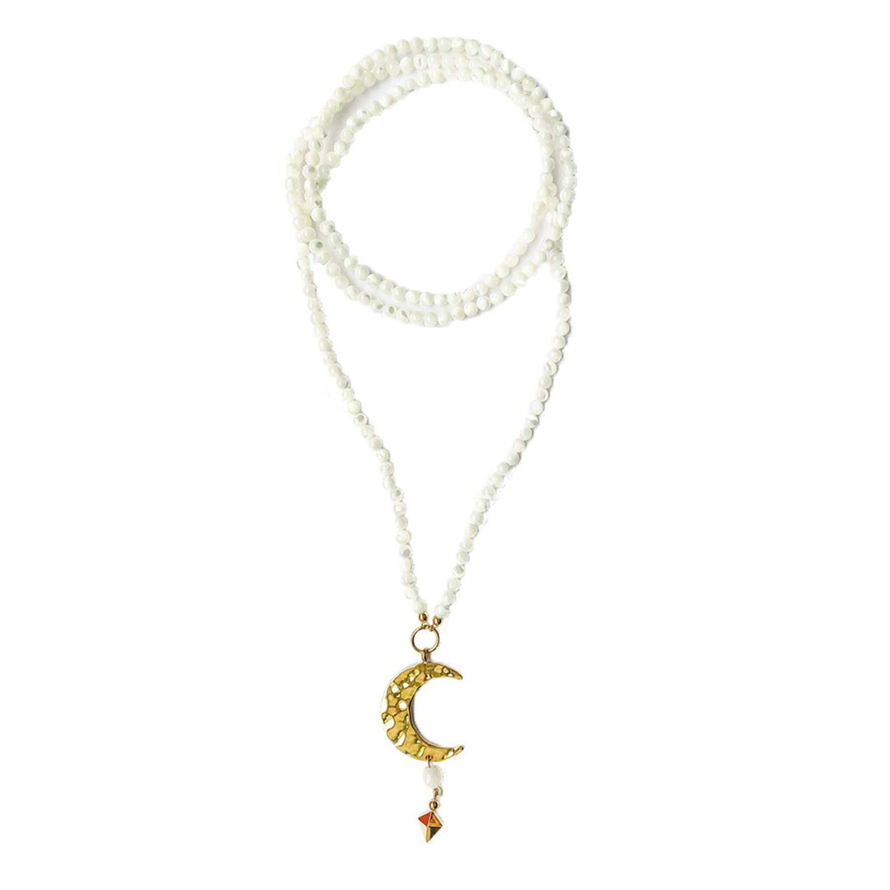 Mie Moltke Necklace With Marble Pearls fra Izabel Camille i Forgylt-Sølv Sterling 925