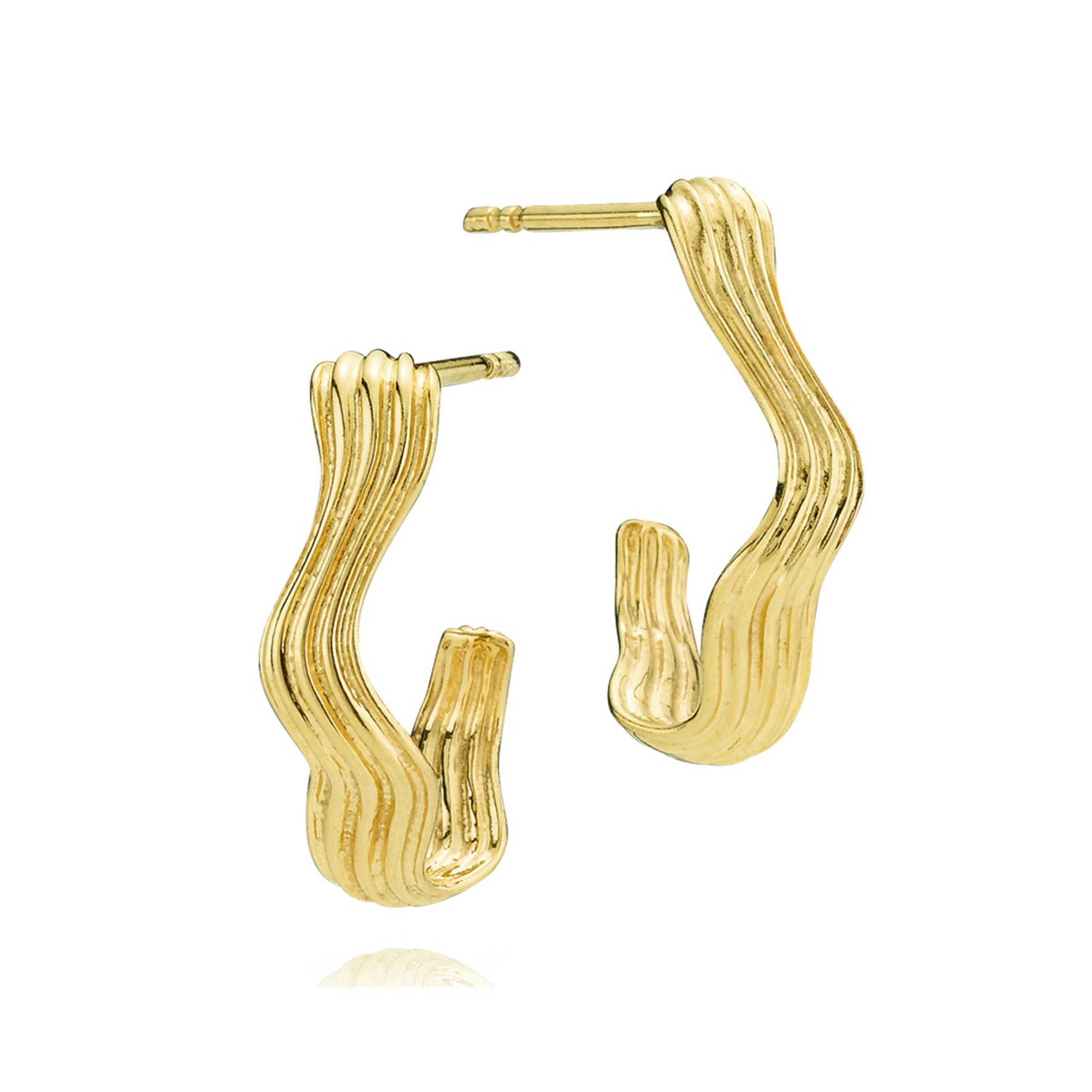 Silke x Sistie Large Earrings fra Sistie i Forgylt-Sølv Sterling 925