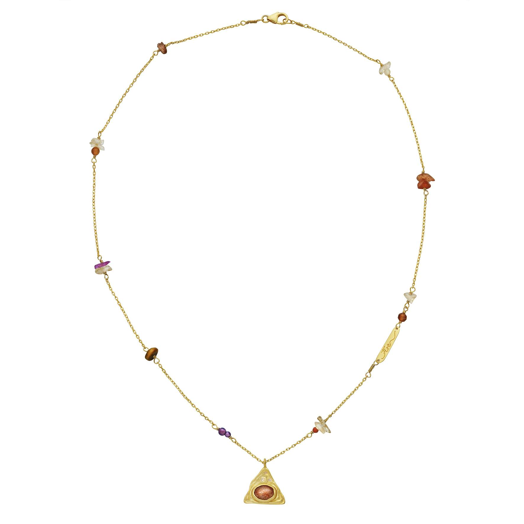 Calida Fire Necklace von Maanesten in Vergoldet-Silber Sterling 925
