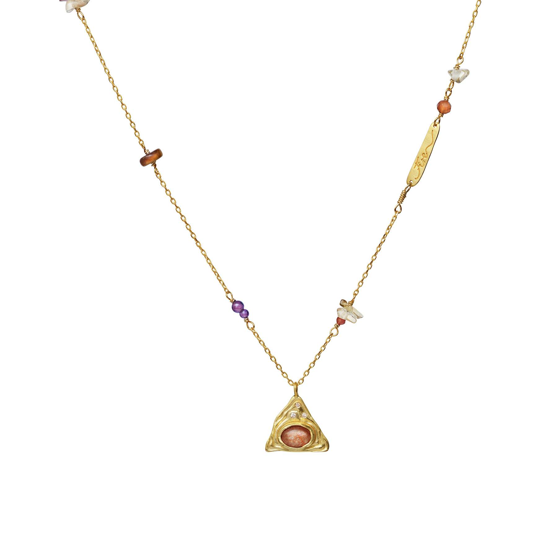 Calida Fire Necklace from Maanesten in Goldplated-Silver Sterling 925