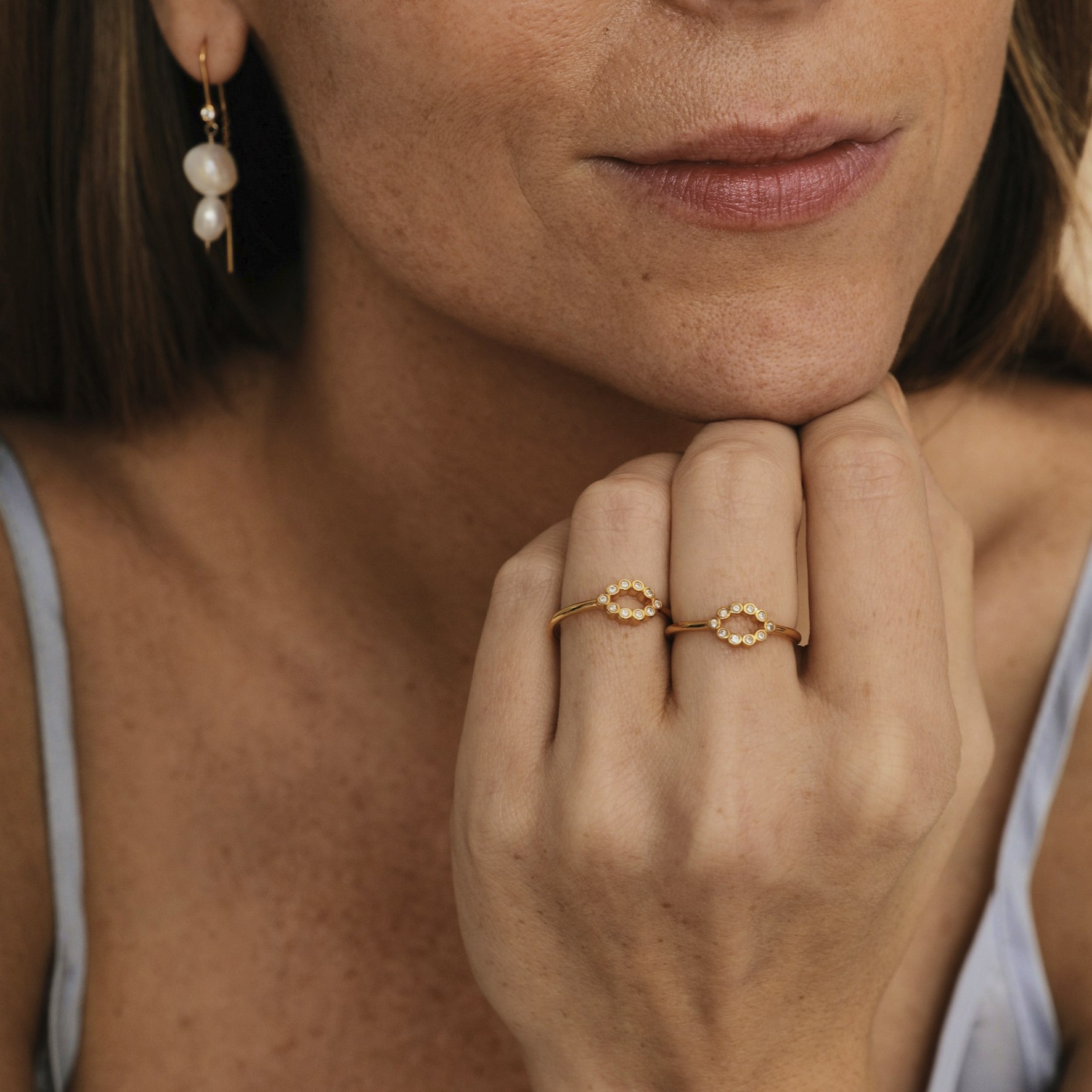 Leonora Ring z Izabel Camille v Pozlacené stříbro sterling 925