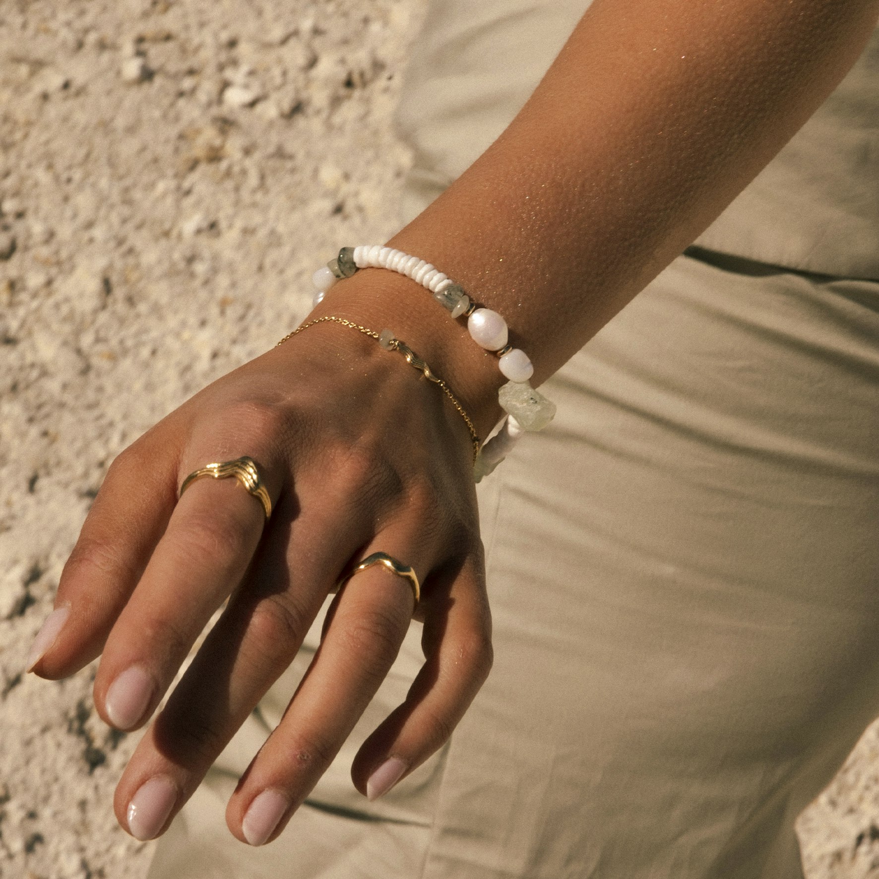 Silke x Sistie Pearl Bracelet z Sistie v Pozlacené stříbro sterling 925