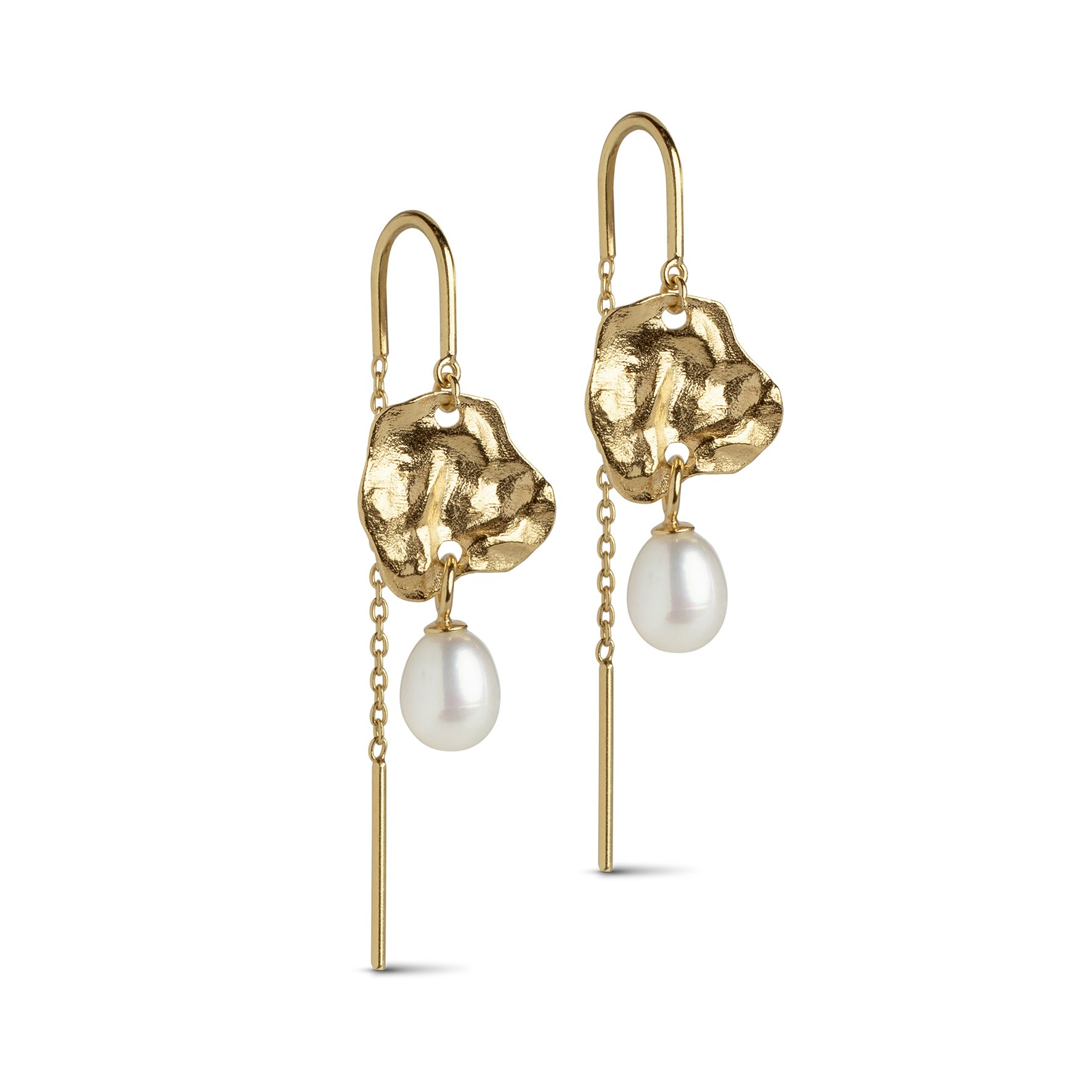 Kai Earrings Pearl fra Enamel Copenhagen i Forgyldt-Sølv Sterling 925
