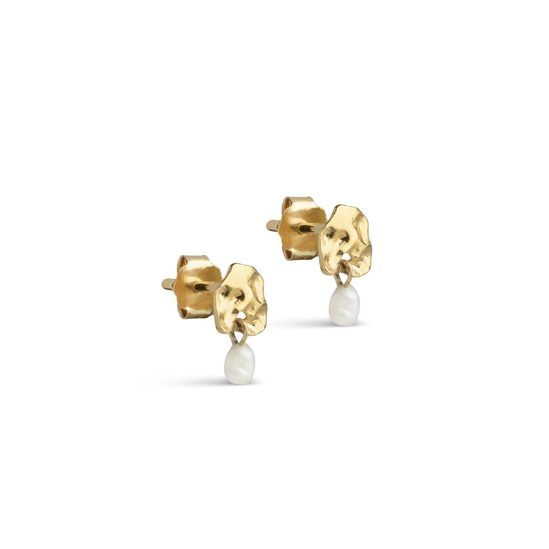 Mio Studs Pearl fra Enamel Copenhagen i Forgyldt-Sølv Sterling 925