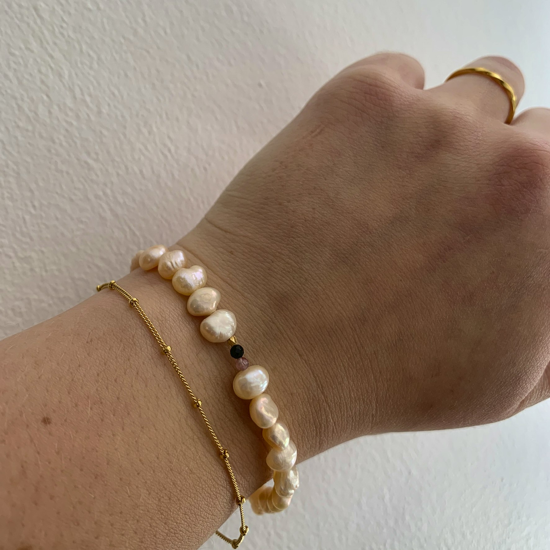 Perlie Soft Pink Bracelet från STINE A Jewelry i Nylon