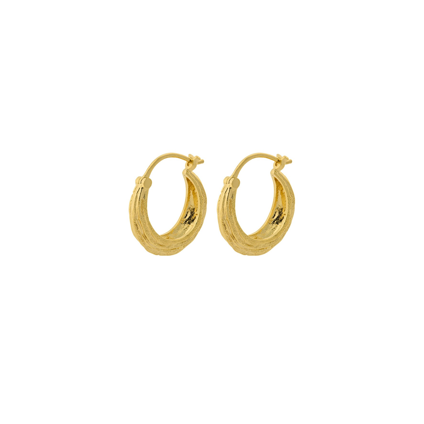 Small Coastline Earrings fra Pernille Corydon i Forgyldt-Sølv Sterling 925