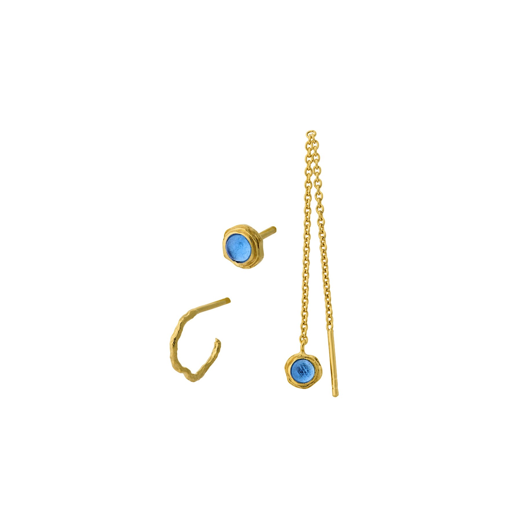 Blue Hour Earring Box from Pernille Corydon in Goldplated Silver Sterling 925