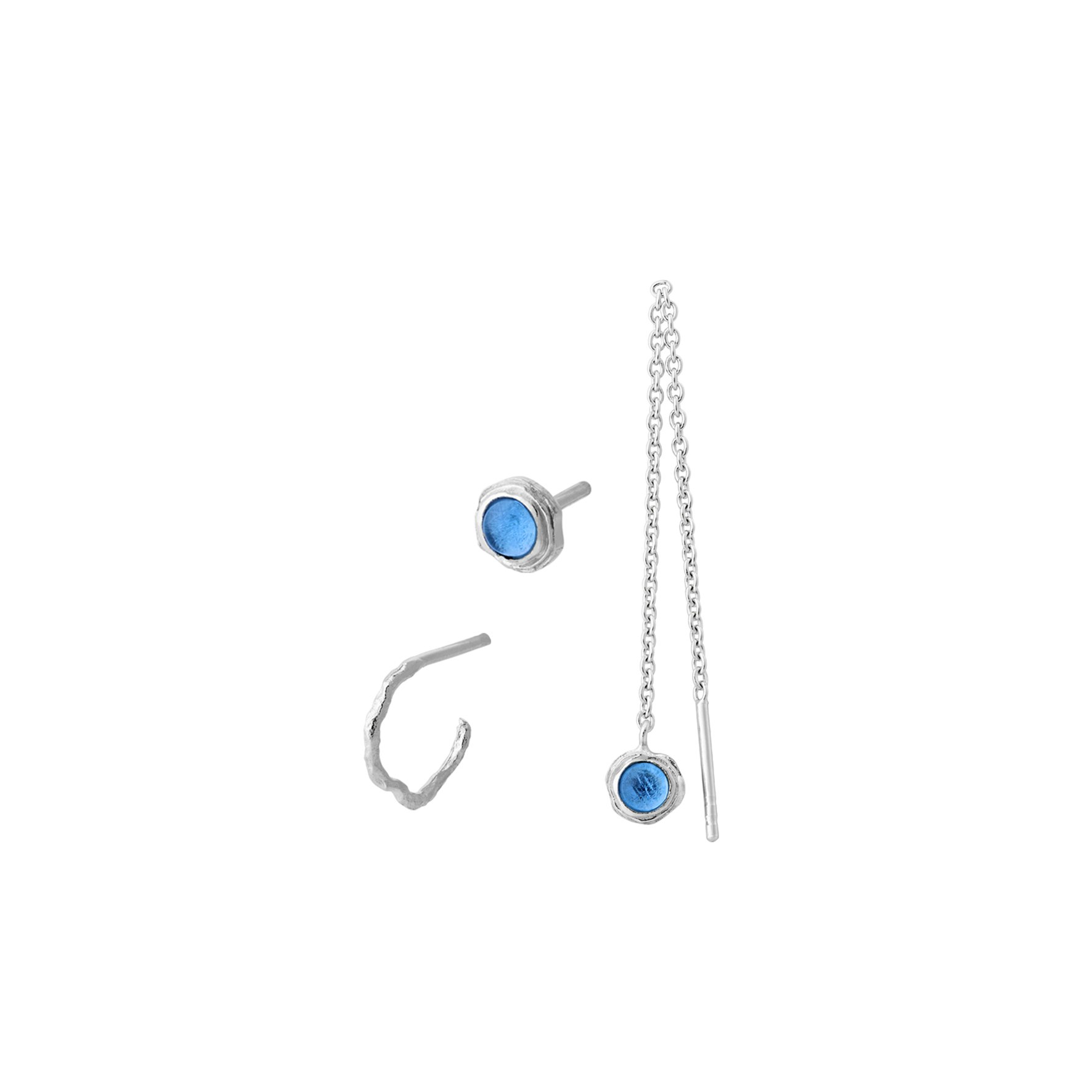 Blue Hour Earring Box van Pernille Corydon in Zilver Sterling 925