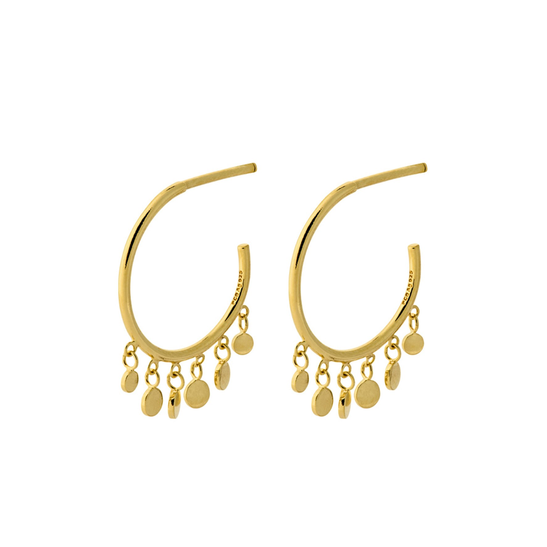 Glow Earrings from Pernille Corydon in Goldplated-Silver Sterling 925