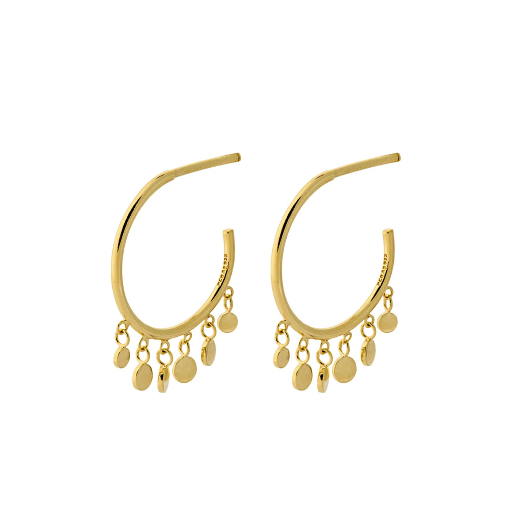 Glow Earrings fra Pernille Corydon i Forgyldt-Sølv Sterling 925