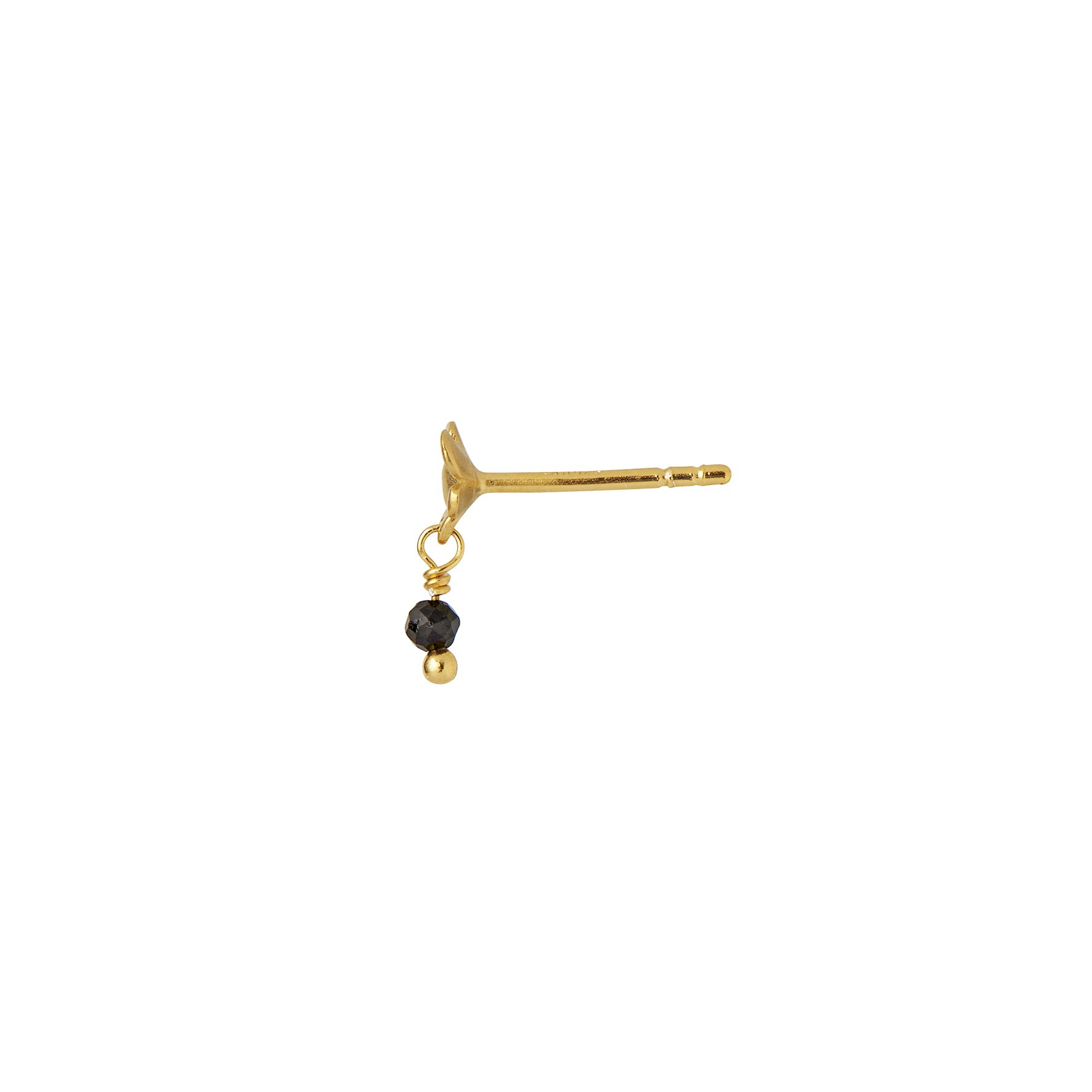 Tres Petit Garden Flower Earring w/ Black Spinel van STINE A Jewelry in Verguld-Zilver Sterling 925