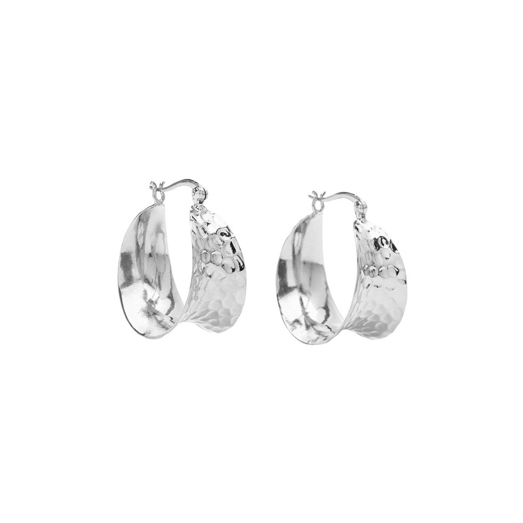 Cleo Grande Hoops from Pico in Silverplated Brass
