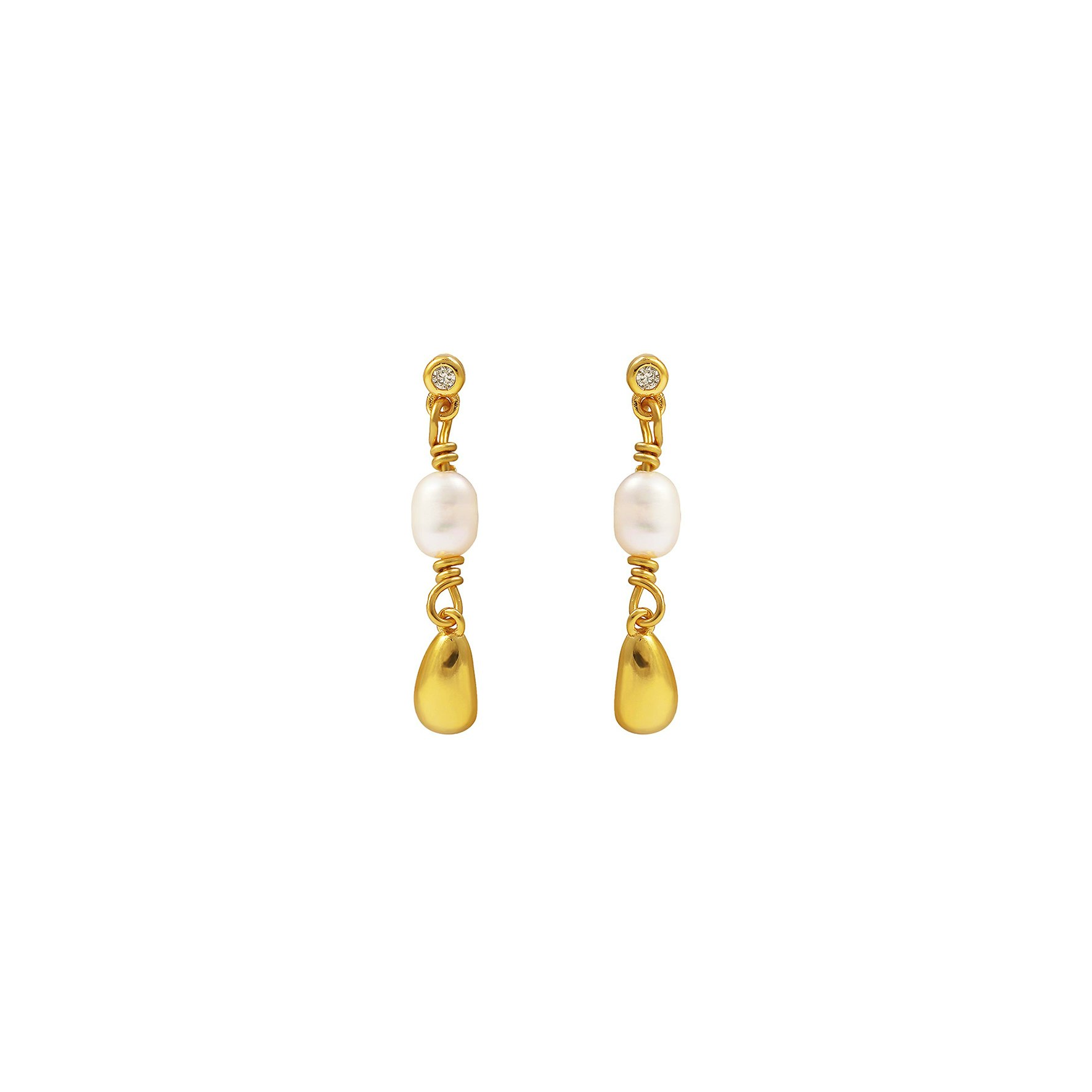 Pebble Petite Earrings fra Hultquist Copenhagen i Forgyldt-Sølv Sterling 925