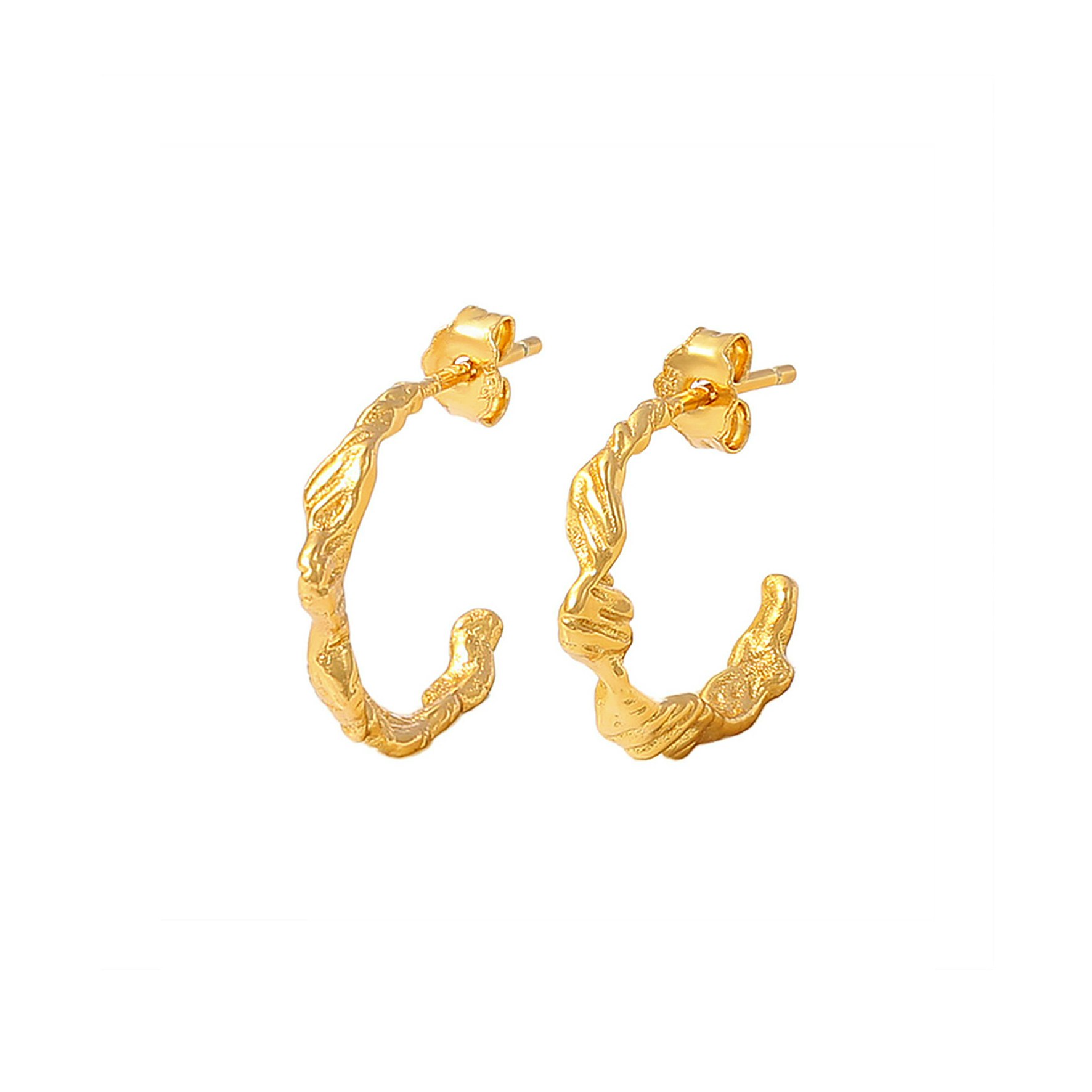 Lorelei Petite Hoops von Hultquist Copenhagen in Vergoldet-Silber Sterling 925