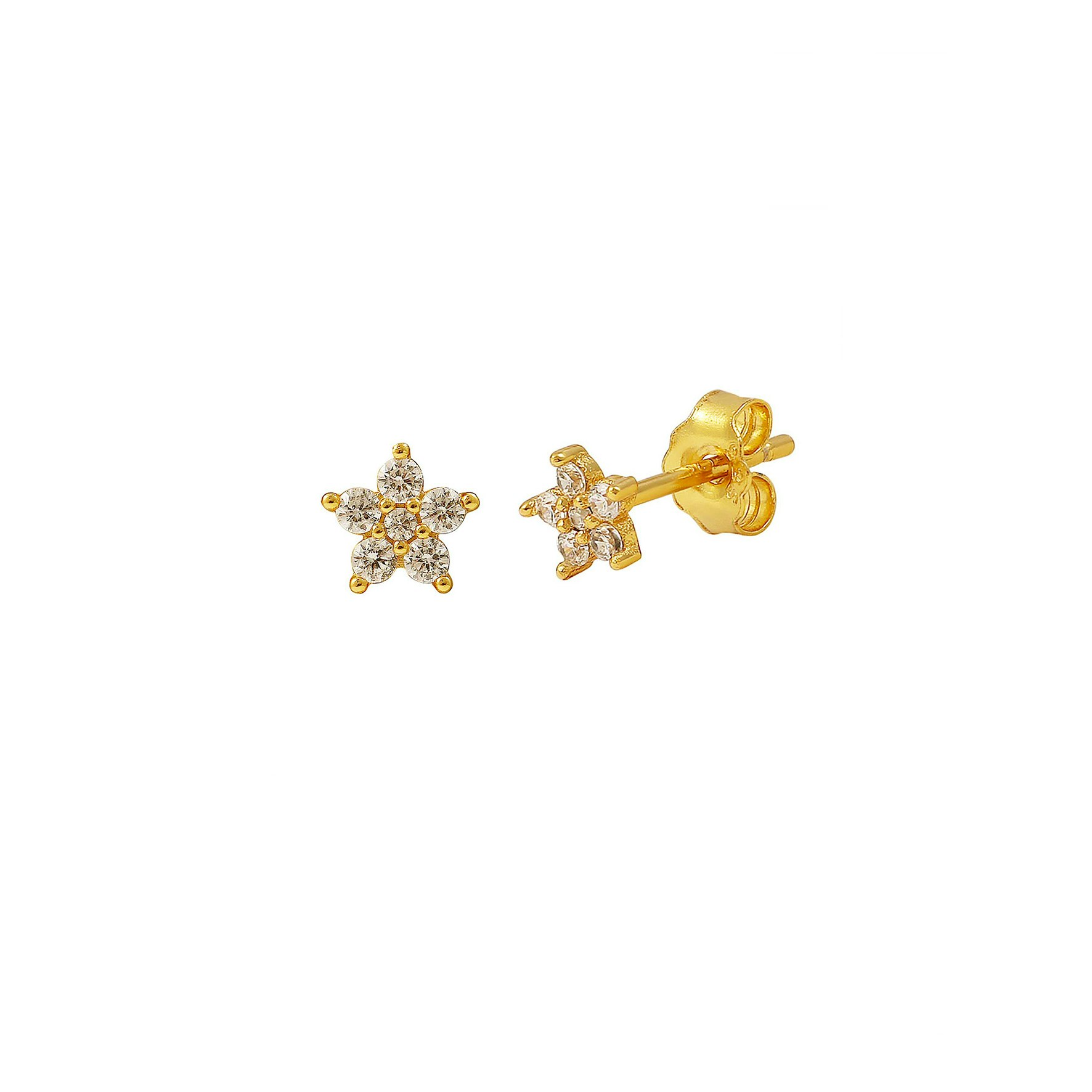Stella Petite Studs von Hultquist Copenhagen in Vergoldet-Silber Sterling 925