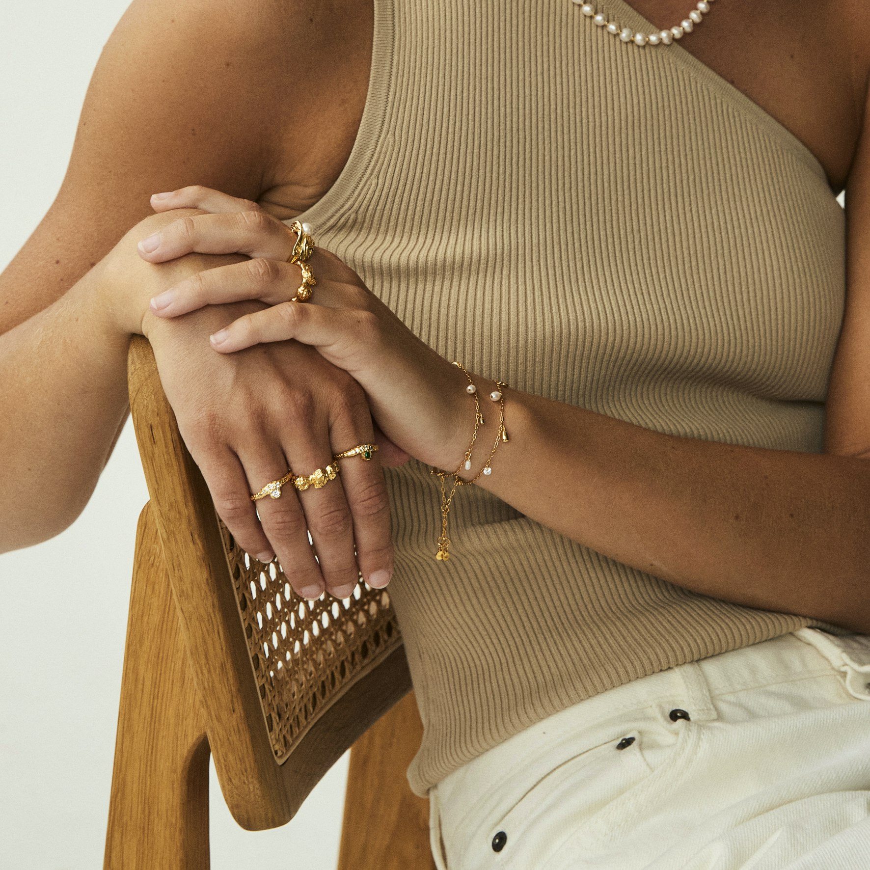 Pebble Bracelet fra Hultquist Copenhagen i Forgyldt-Sølv Sterling 925