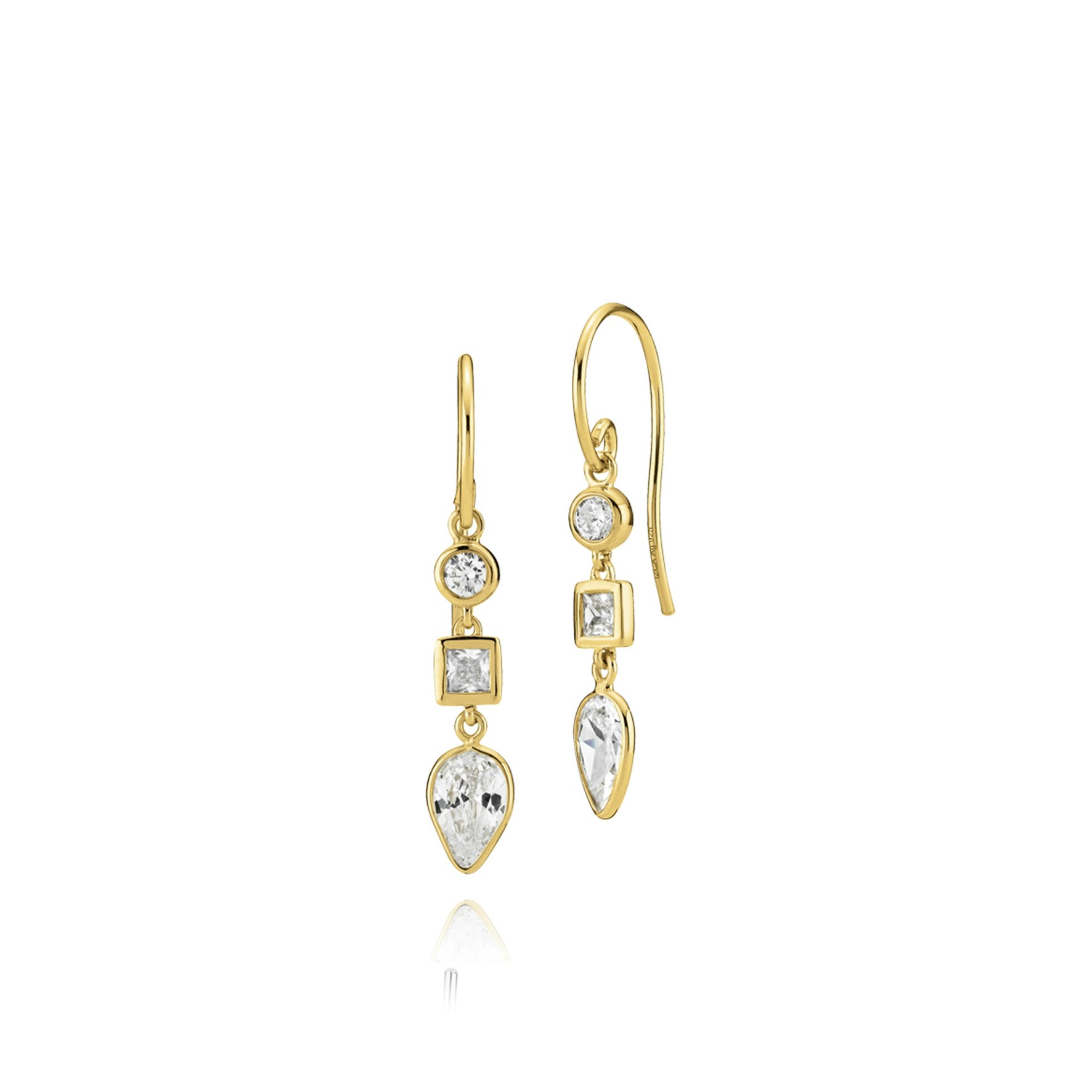Aya Large Earrings from Izabel Camille in Goldplated Silver Sterling 925