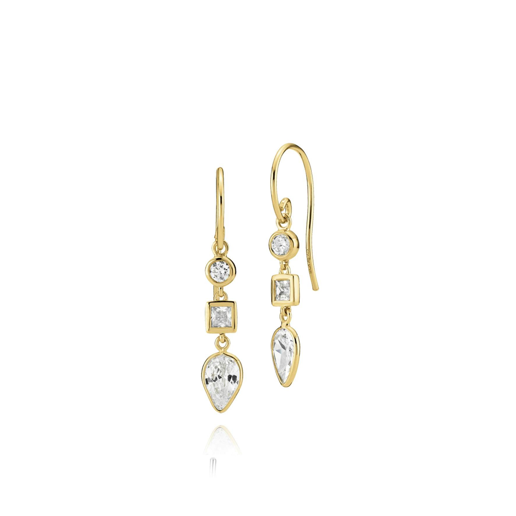Aya Large Earrings from Izabel Camille in Goldplated-Silver Sterling 925