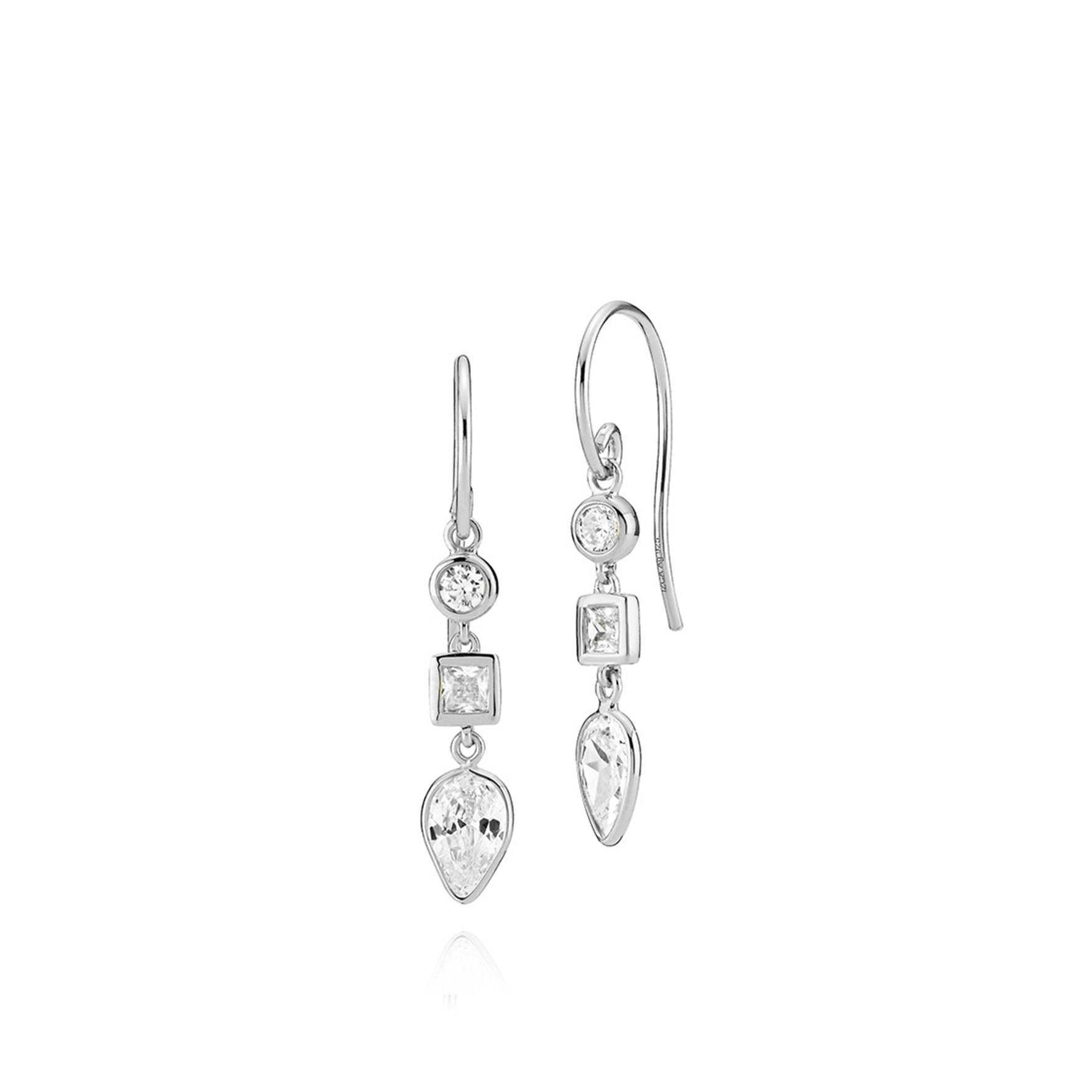 Aya Large Earrings from Izabel Camille in Silver Sterling 925