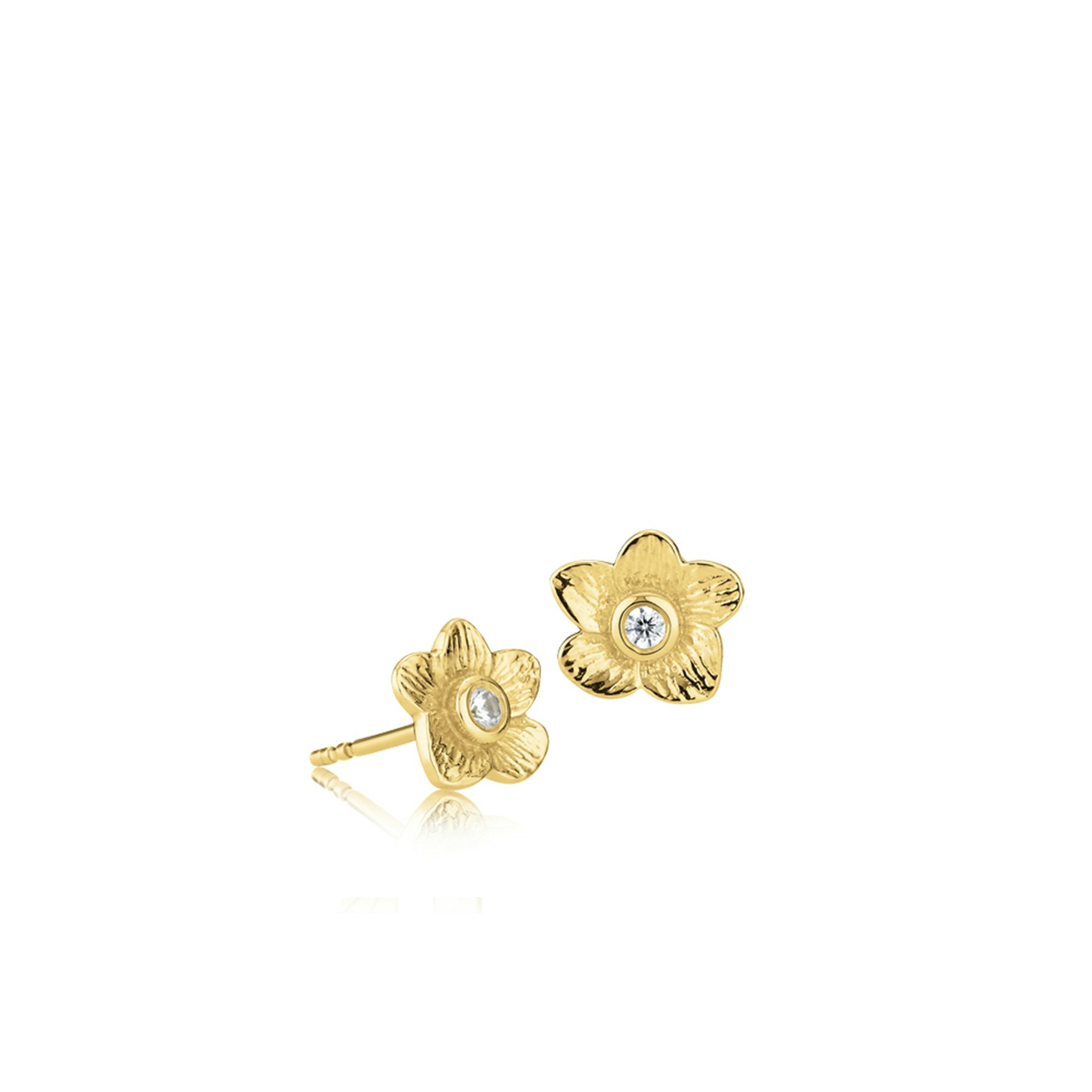 Rosa Earsticks fra Izabel Camille i Forgyldt-Sølv Sterling 925