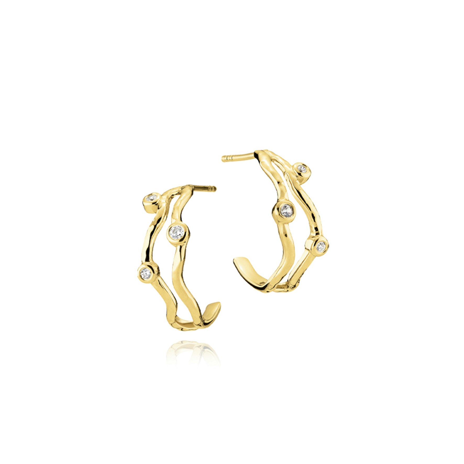 Vera Earrings fra Izabel Camille i Forgyldt-Sølv Sterling 925