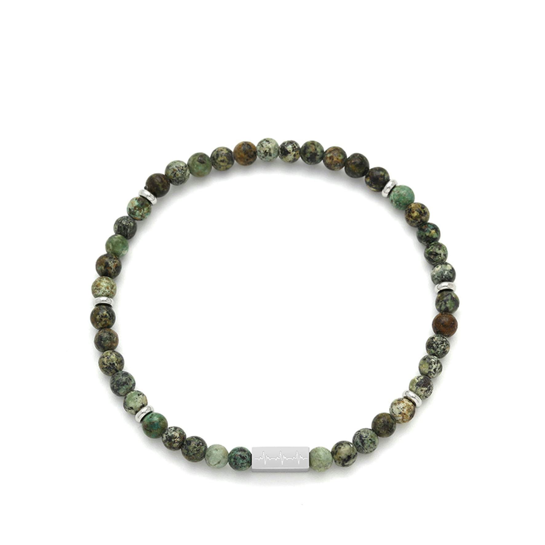 Evolution African Turquoise Bracelet from SAMIE in Stainless steel