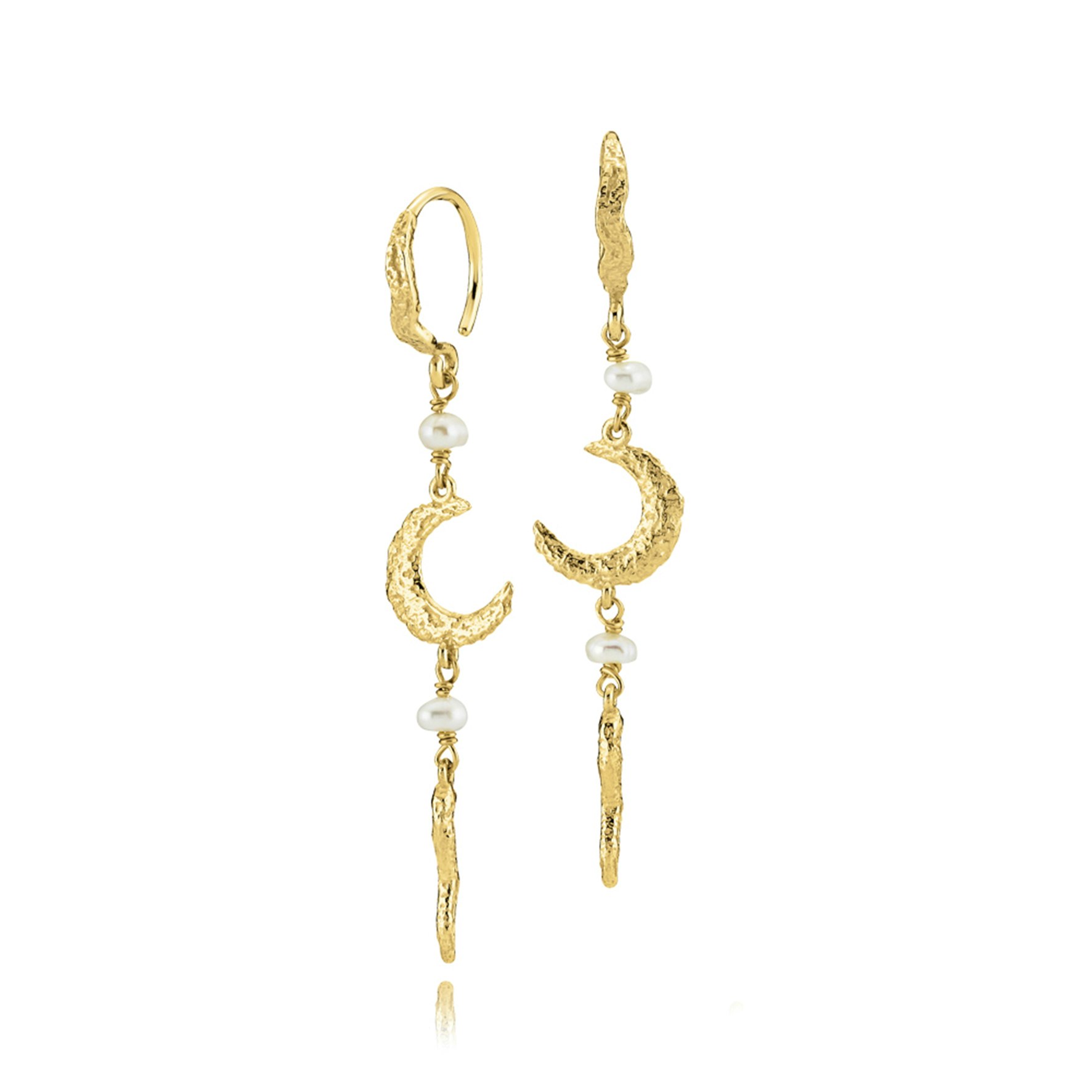 Universe Moon Earrings fra Sistie i Forgyldt-Sølv Sterling 925