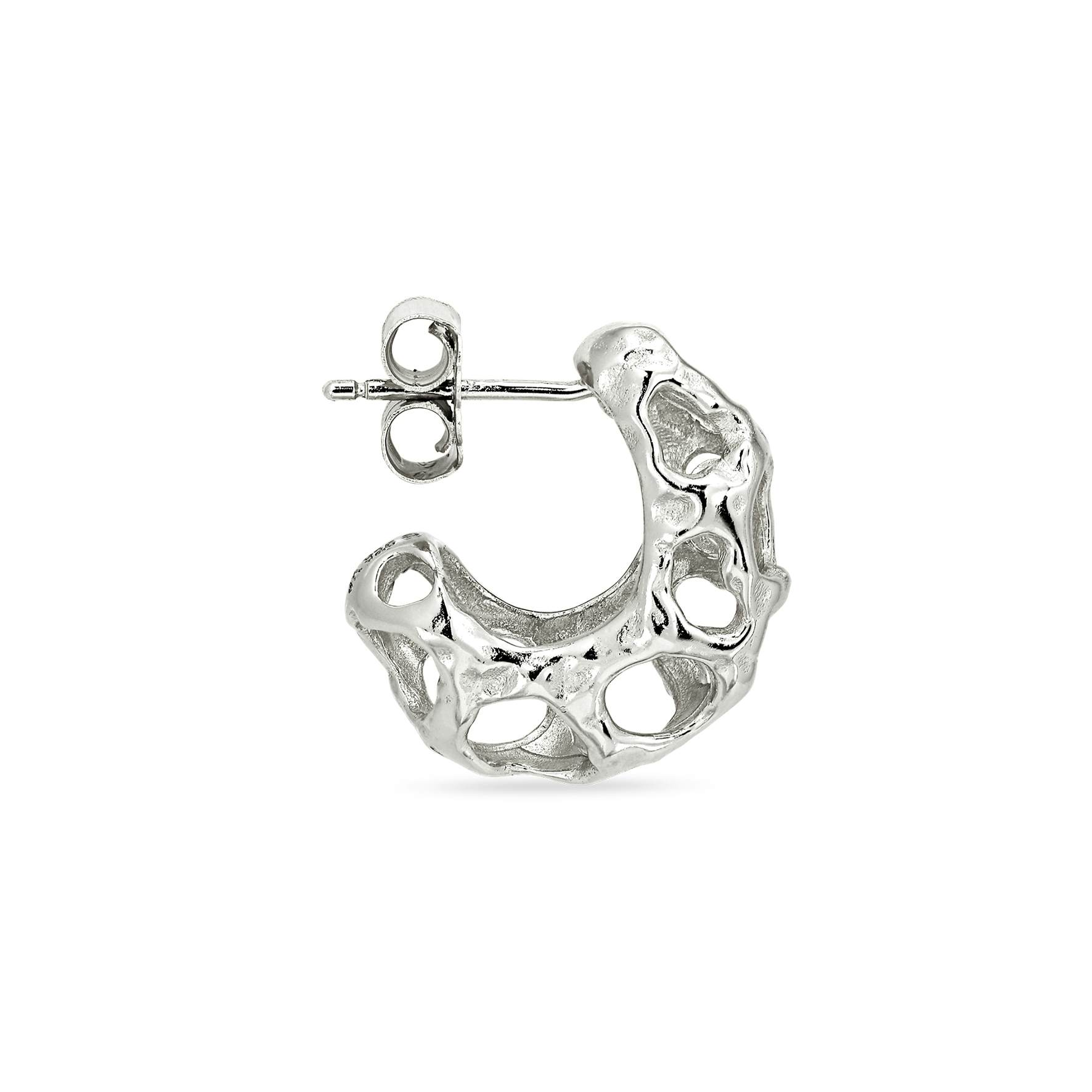 Small Chunky Space Earring Right fra Jane Kønig i Sølv Sterling 925