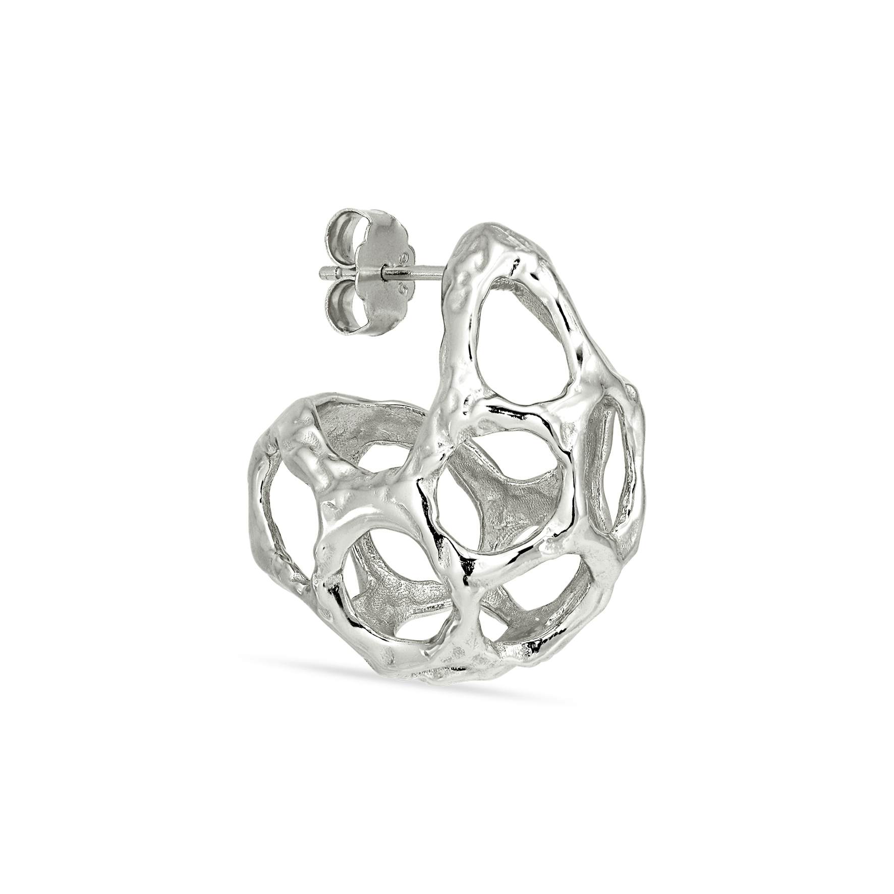 Chunky Space Earring Right från Jane Kønig i Silver Sterling 925