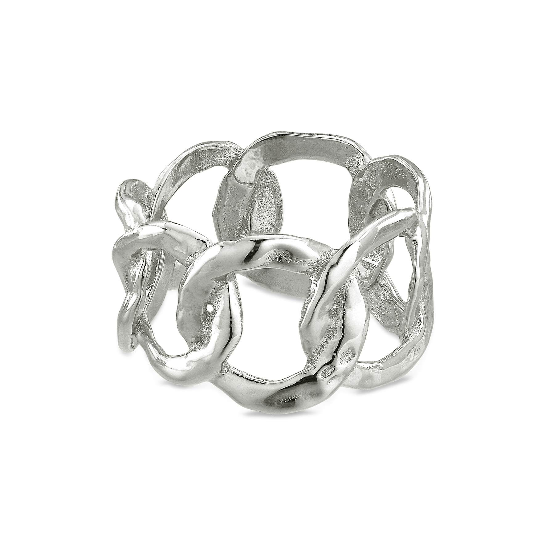 Big Space Link Ring from Jane Kønig in Silver Sterling 925