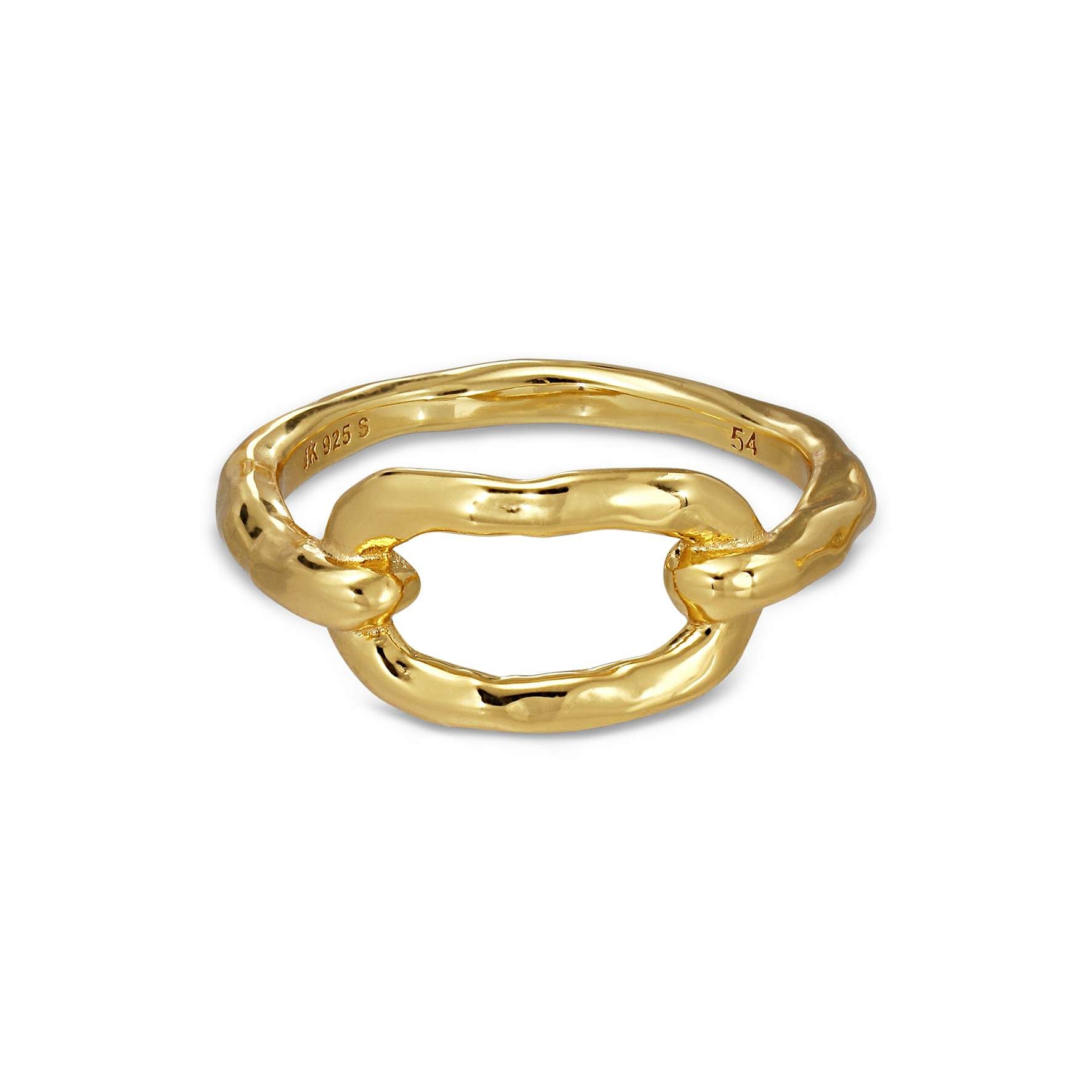 Small Space Link Ring fra Jane Kønig i Forgylt-Sølv Sterling 925