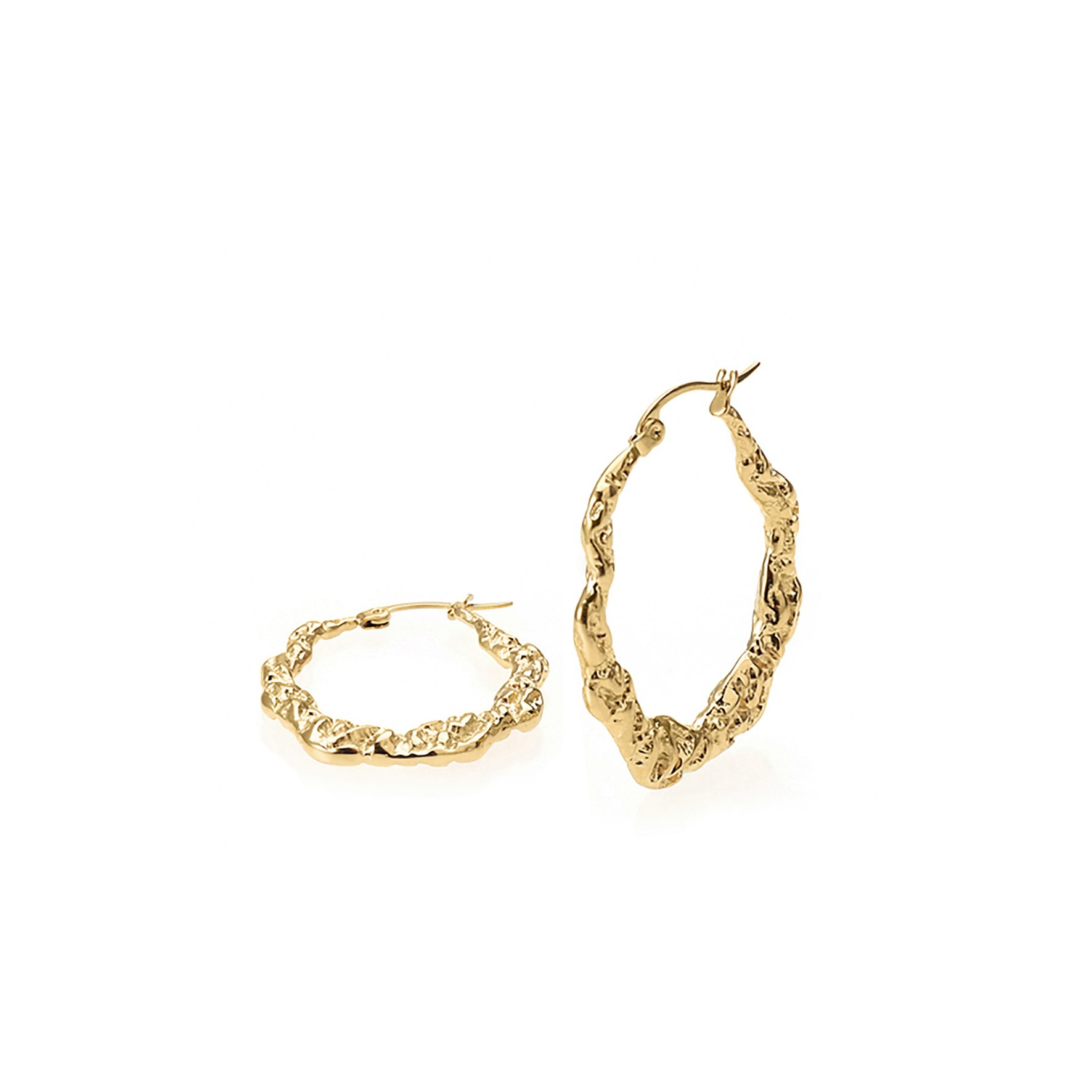 Xenia x Sistie 2nd Large Earrings von Sistie 2nd in Vergoldetes Edelstahl