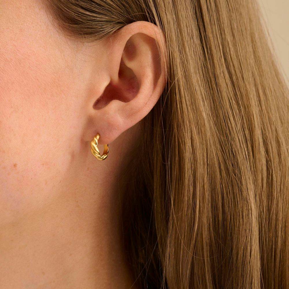 Small Hana Earrings fra Pernille Corydon i Forgyldt-Sølv Sterling 925
