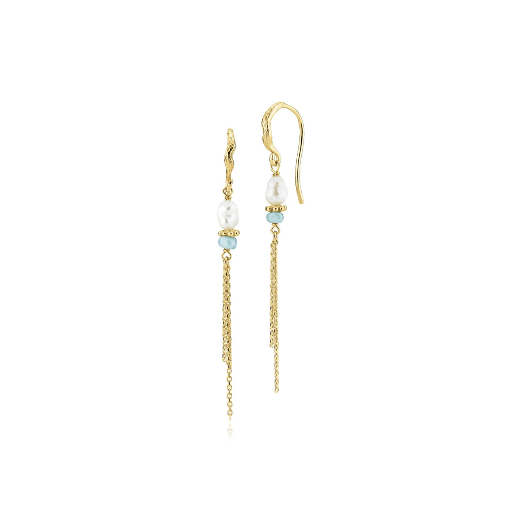 Betty Earrings Blue von Sistie in Vergoldet-Silber Sterling 925