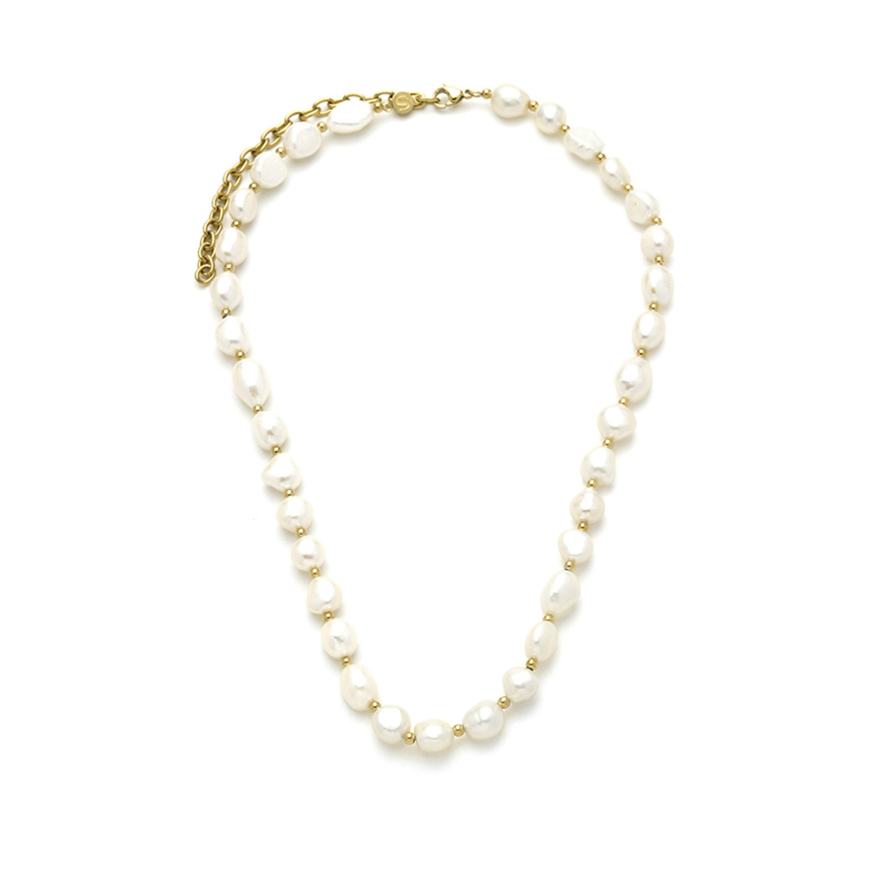 Erika Pearls Necklace from Sistie 2nd in Goldplated Stainless steel