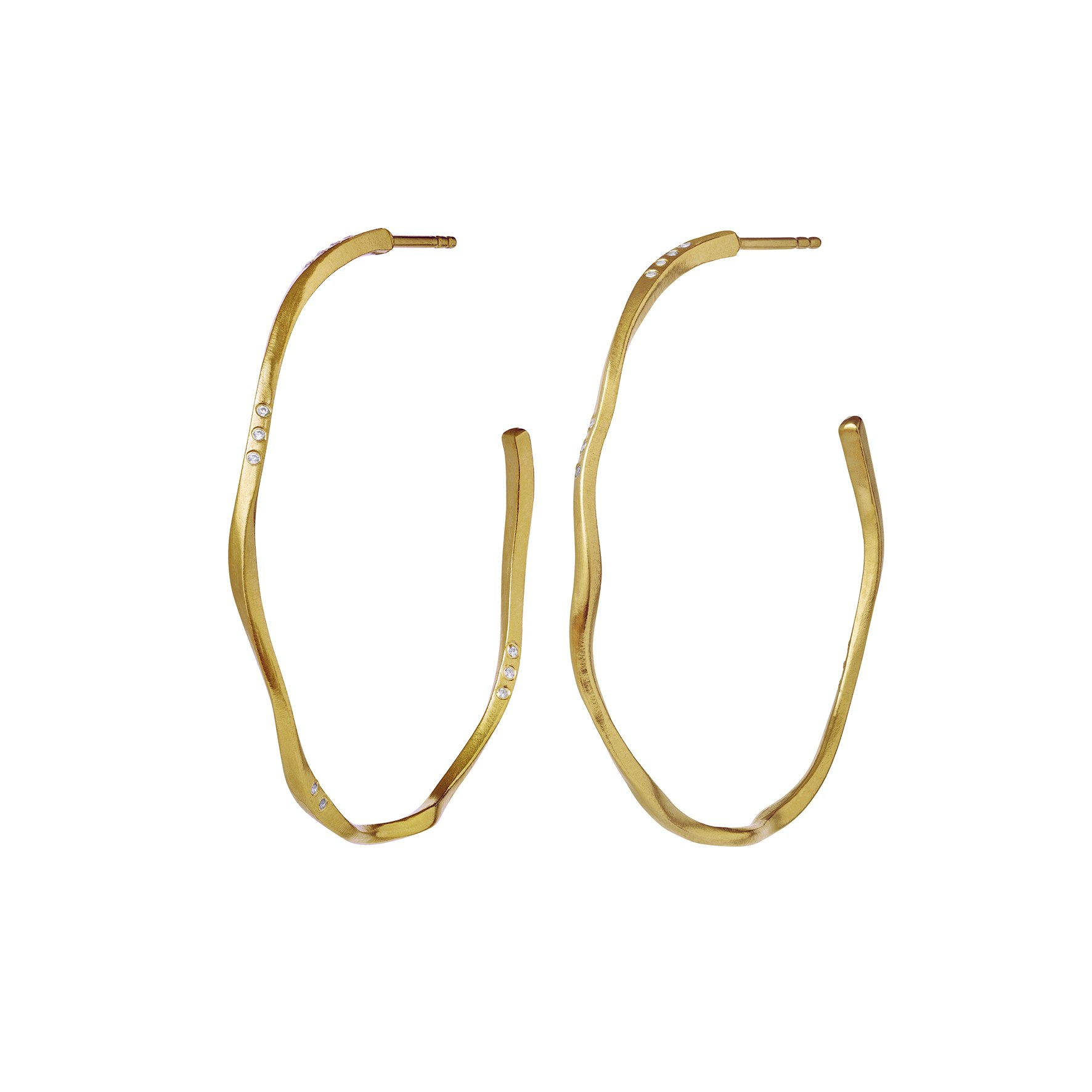 Echo Grande Earrings fra Maanesten i Forgylt-Sølv Sterling 925