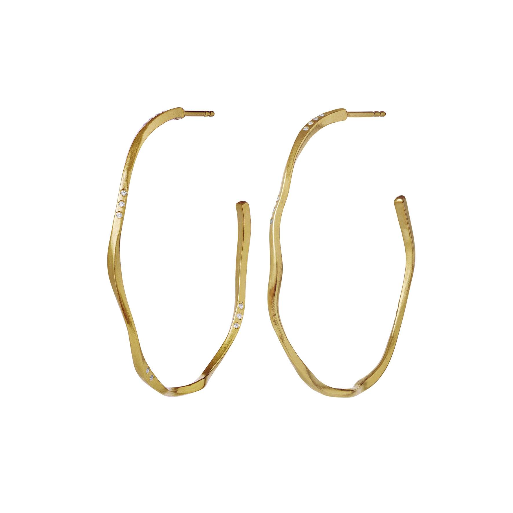 Echo Grande Earrings von Maanesten in Vergoldet-Silber Sterling 925