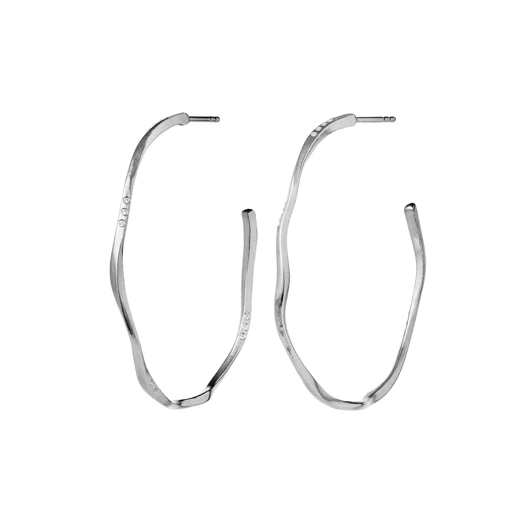 Echo Grande Earrings de Maanesten dans Argent Sterling 925