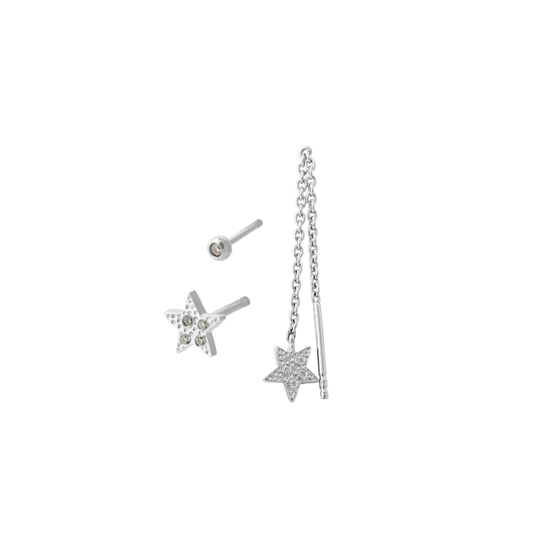 Sparkling Star Earring Box fra Pernille Corydon i Sølv Sterling 925