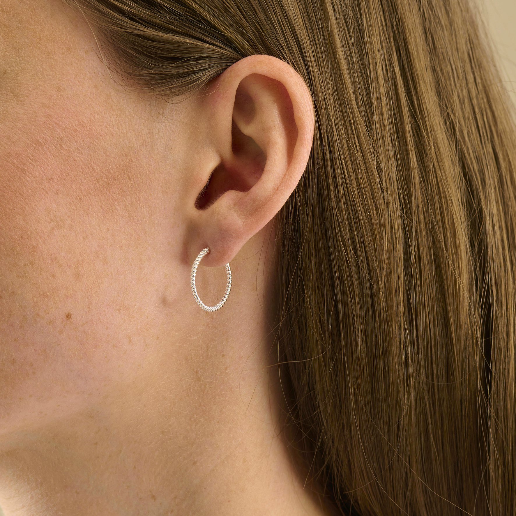 Small Twisted Creoles fra Pernille Corydon i Sølv Sterling 925