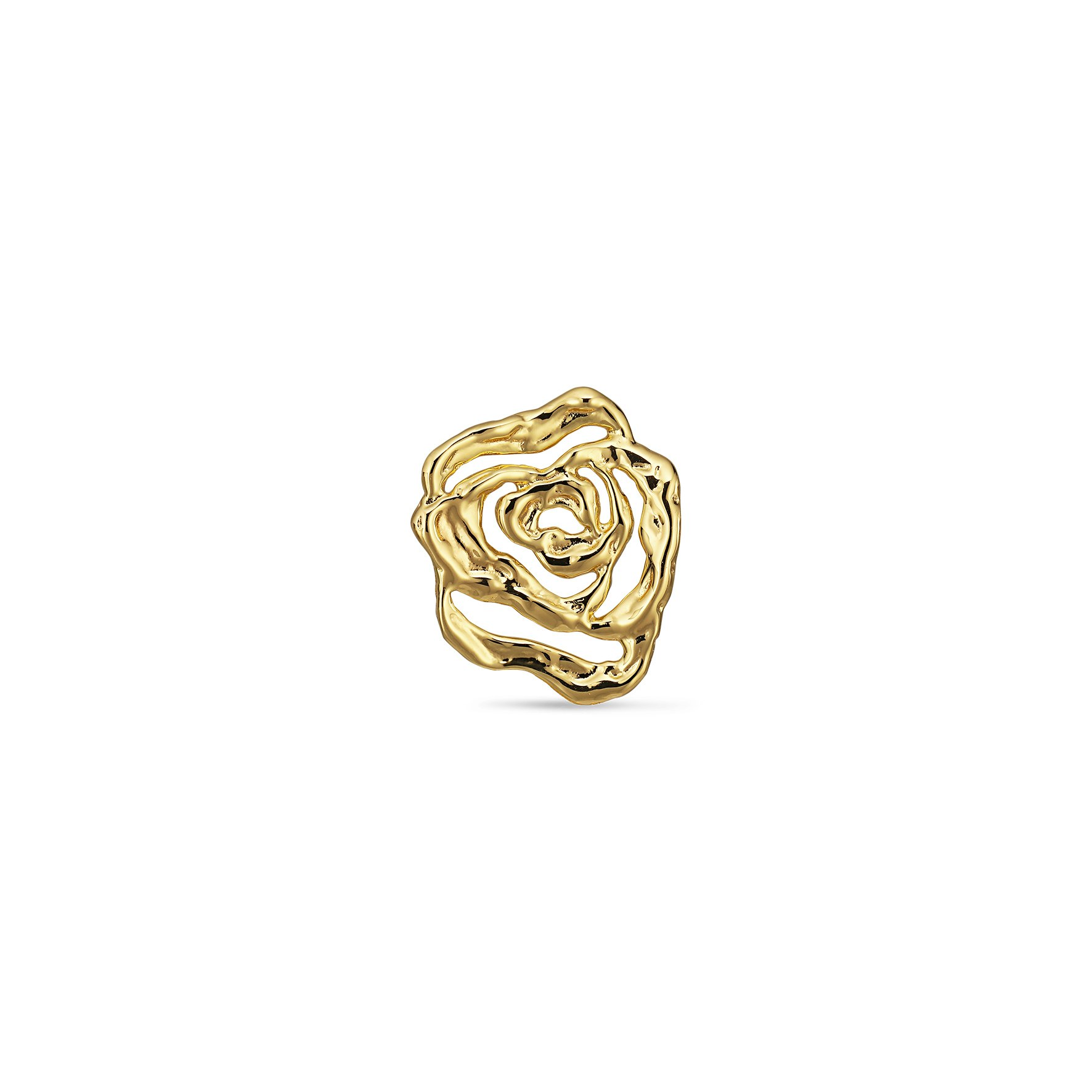 Rose Earring Left van Jane Kønig in Verguld-Zilver Sterling 925